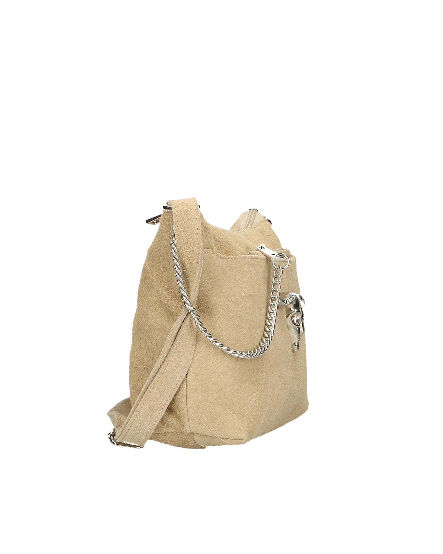 Embera Elite Borsa a tracolla donna Vera pelle scamosciata 8650-TAUPE Chiara Ferretti