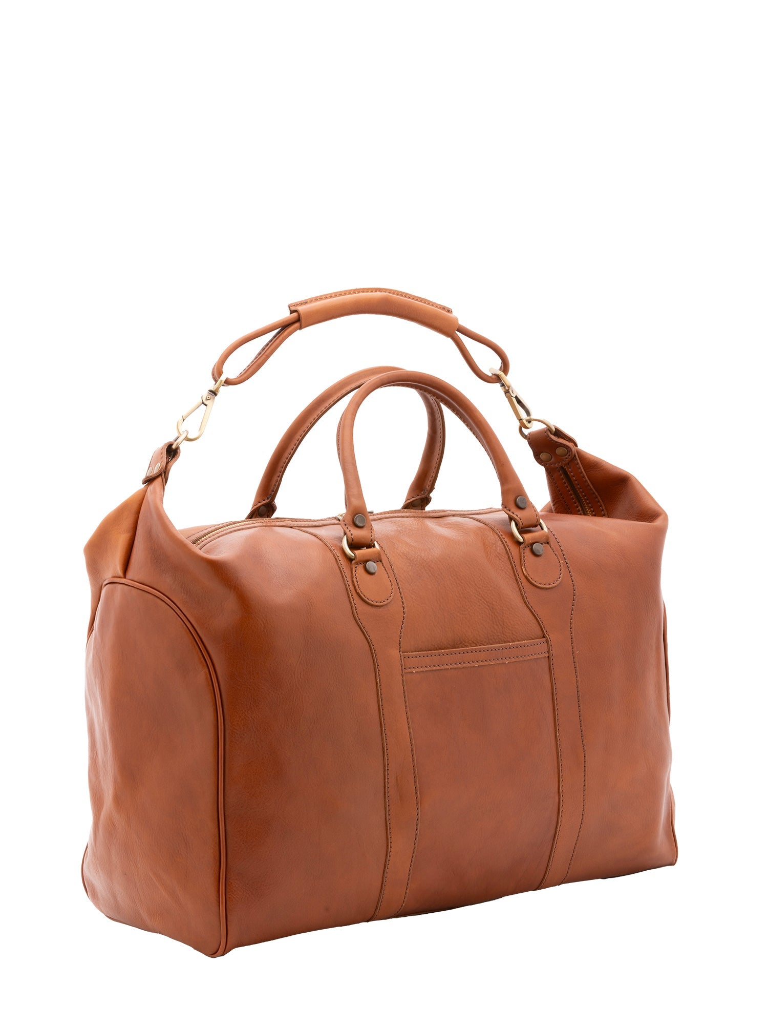 Borsa da viaggio unisex in vera pelle 100% cotone 4046-MIELE Alessia Firenze