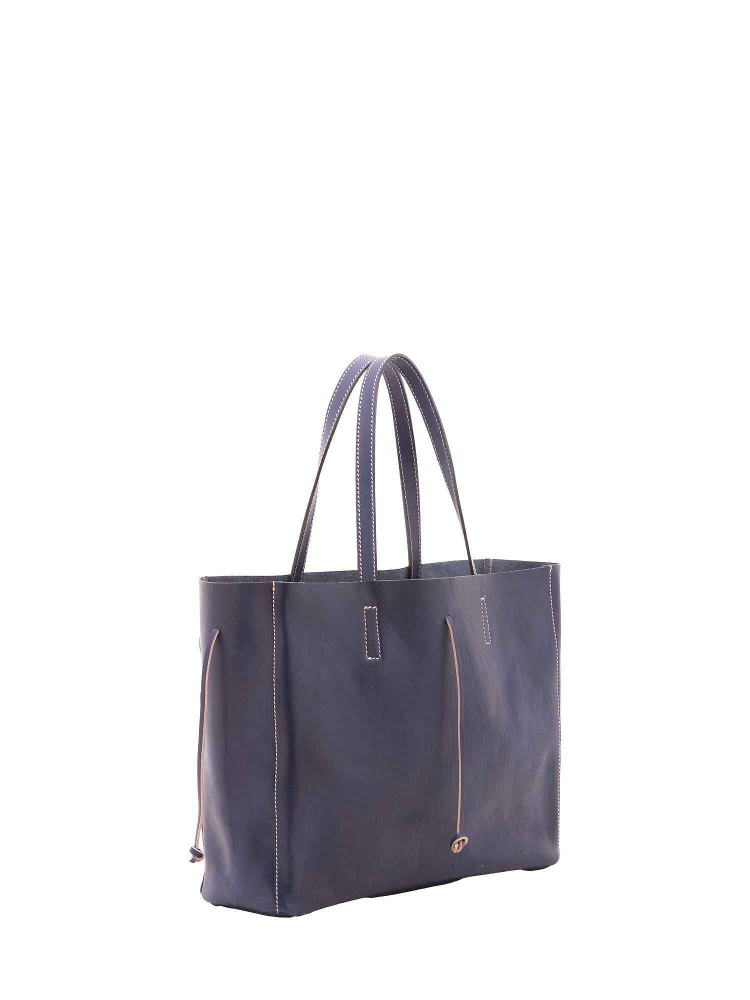 Borsa a mano unisex vera pelle Made in Italy 4611-BLU Alessia Firenze