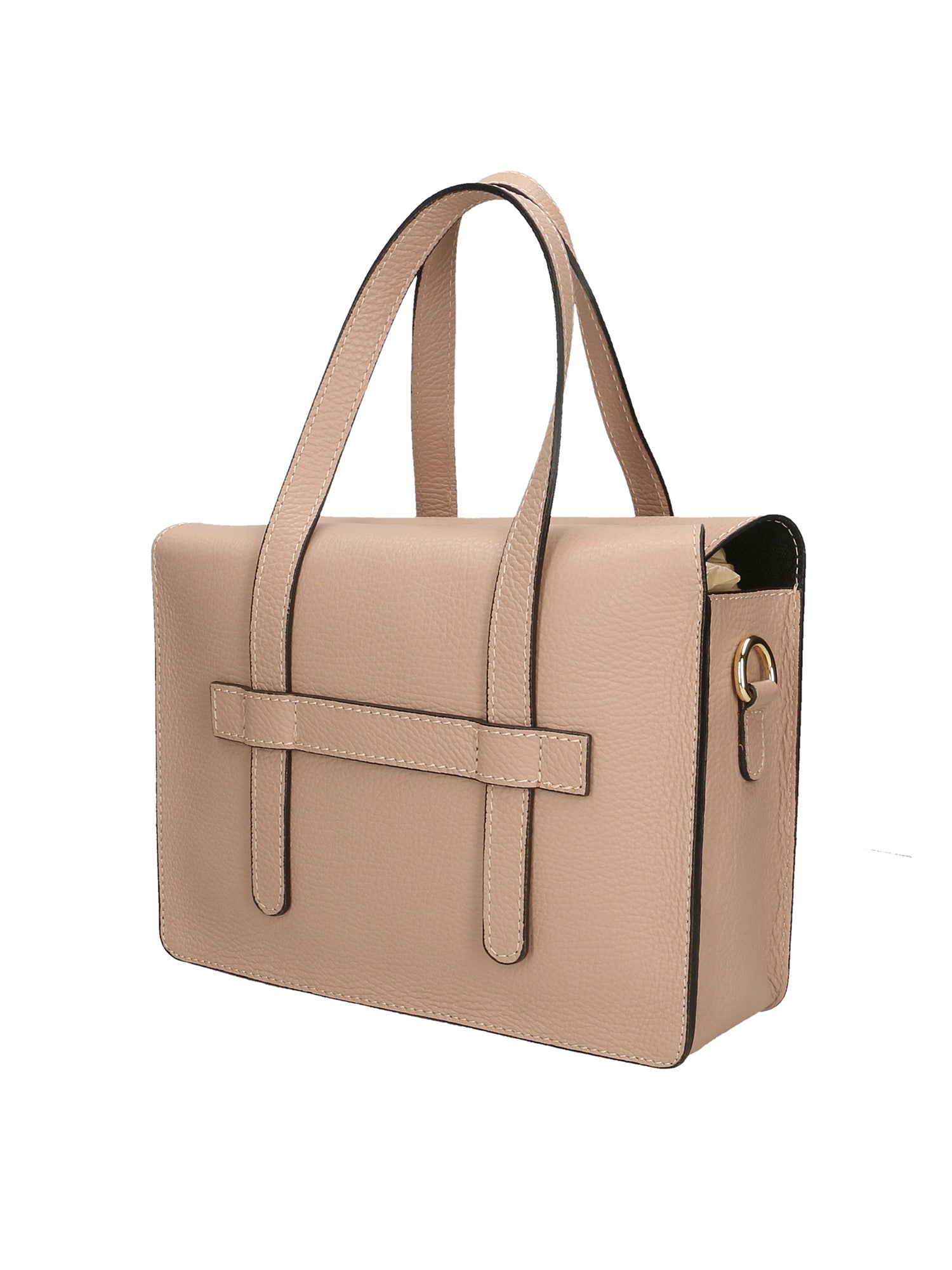 Nara Damenhandtasche aus echtem Leder, hergestellt in Italien, 20 x 25 x 8 cm