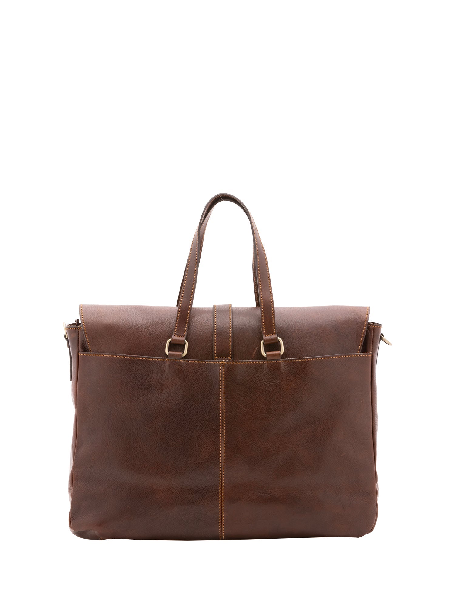 Borsa da viaggio unisex in vera pelle 100% cotone 4066-TESTA DI MORO Alessia Firenze