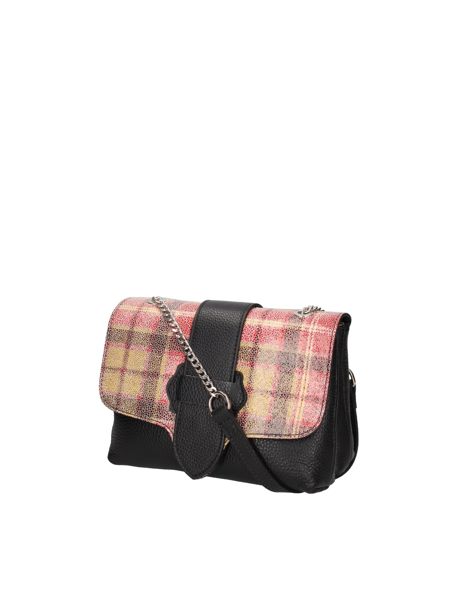 Caelia Borsa a tracolla da donna Vera pelle 194942-NERO+ROSSO Chiara Ferretti