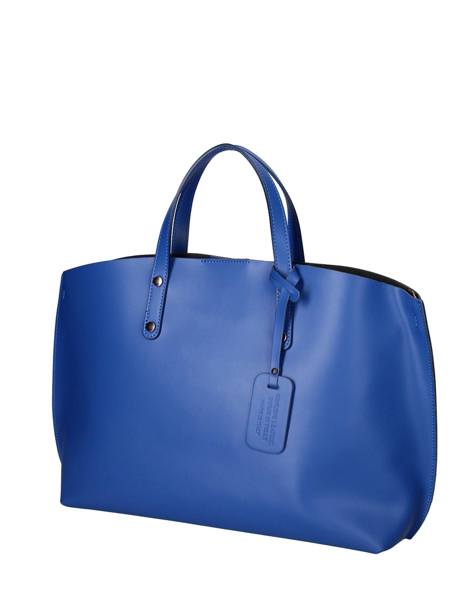 Damen-Schultertasche aus echtem Leder, hergestellt in Italien, 48 x 31 x 11 cm