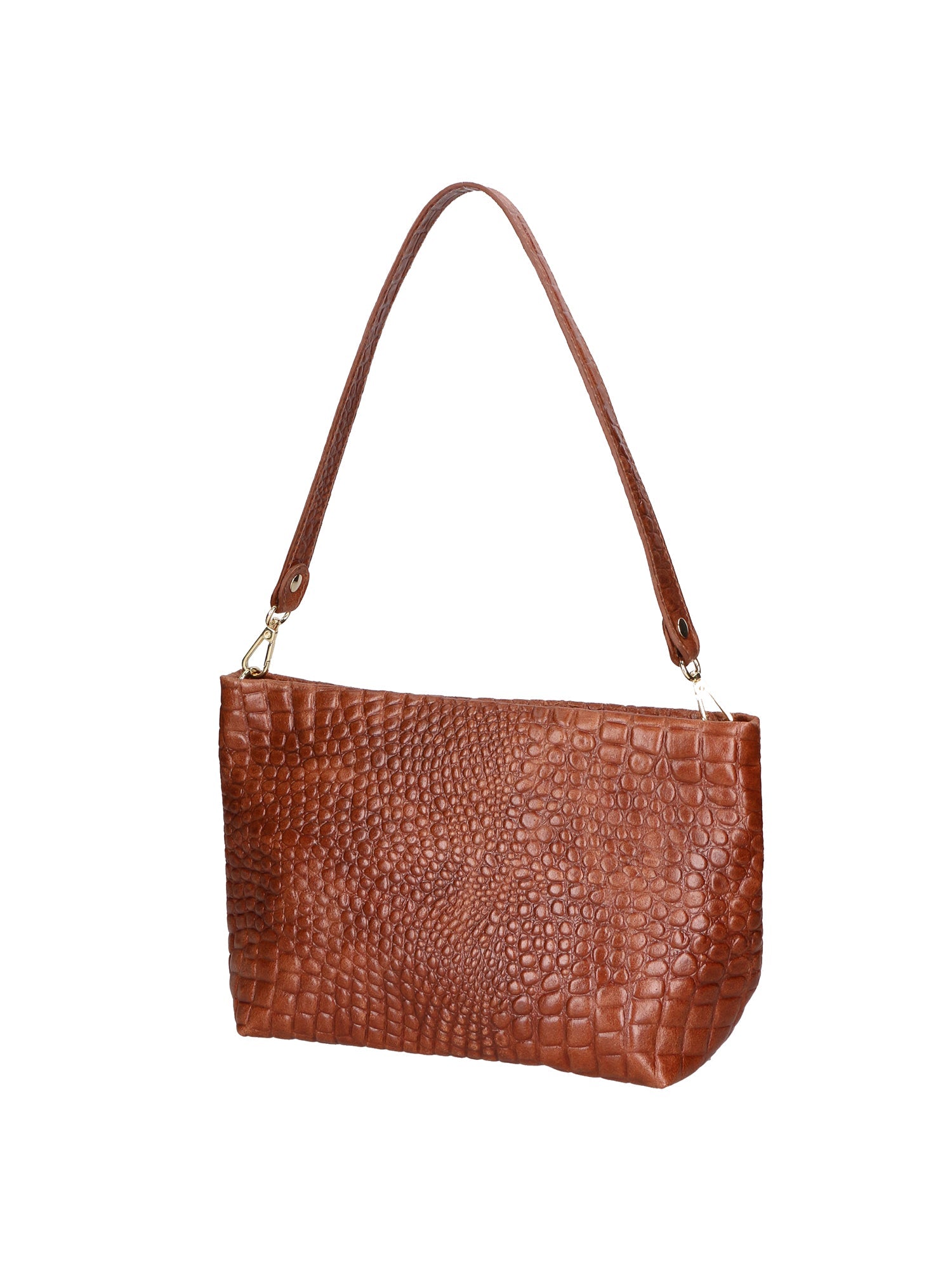 Lorelei Borsa a spalla da donna Vera pelle croco 06498-040 MARMO SCURO Chiara Ferretti
