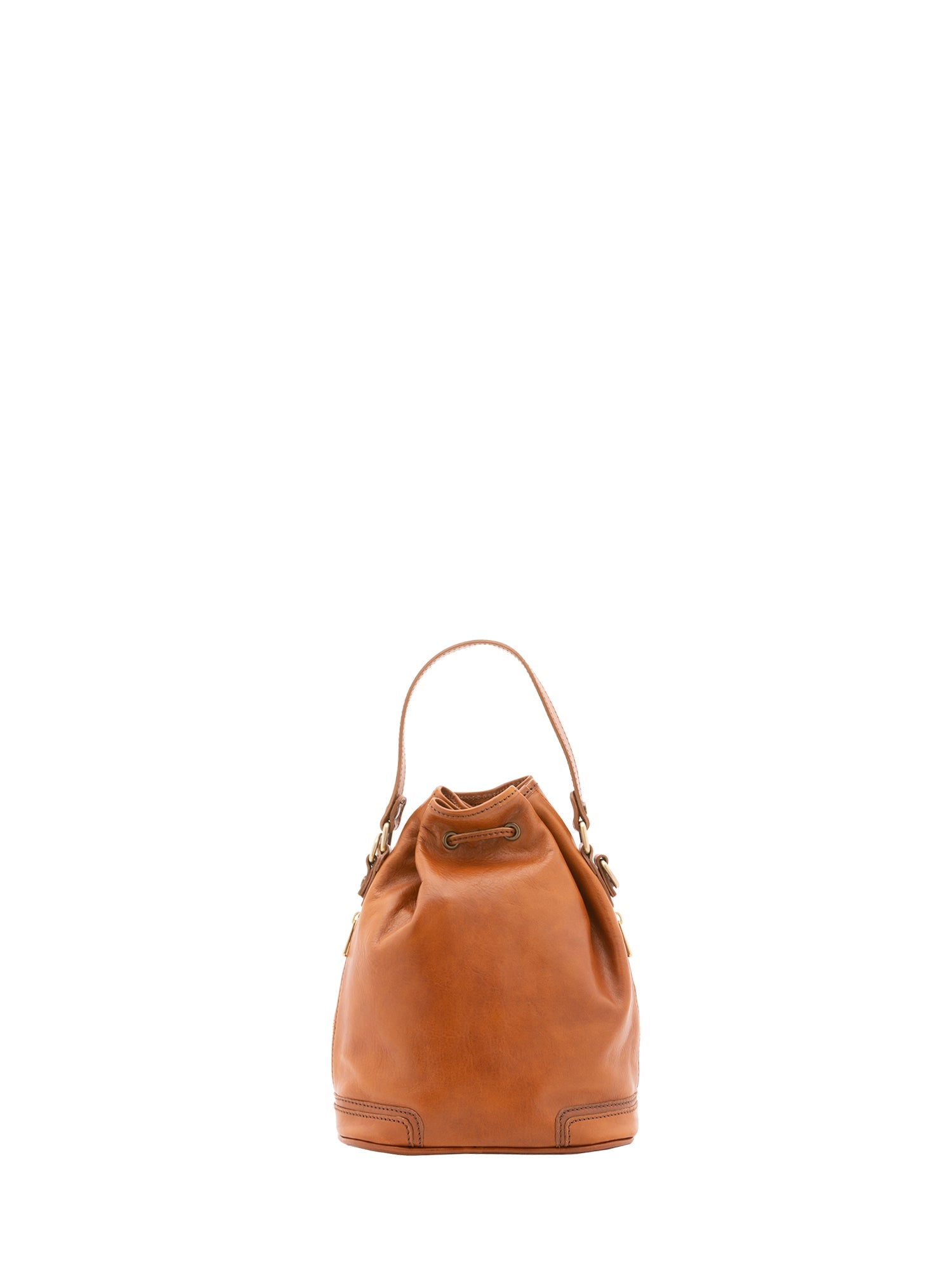 Borsa a secchiello unisex in vera pelle 100% cotone 4535-MIELE Alessia Firenze