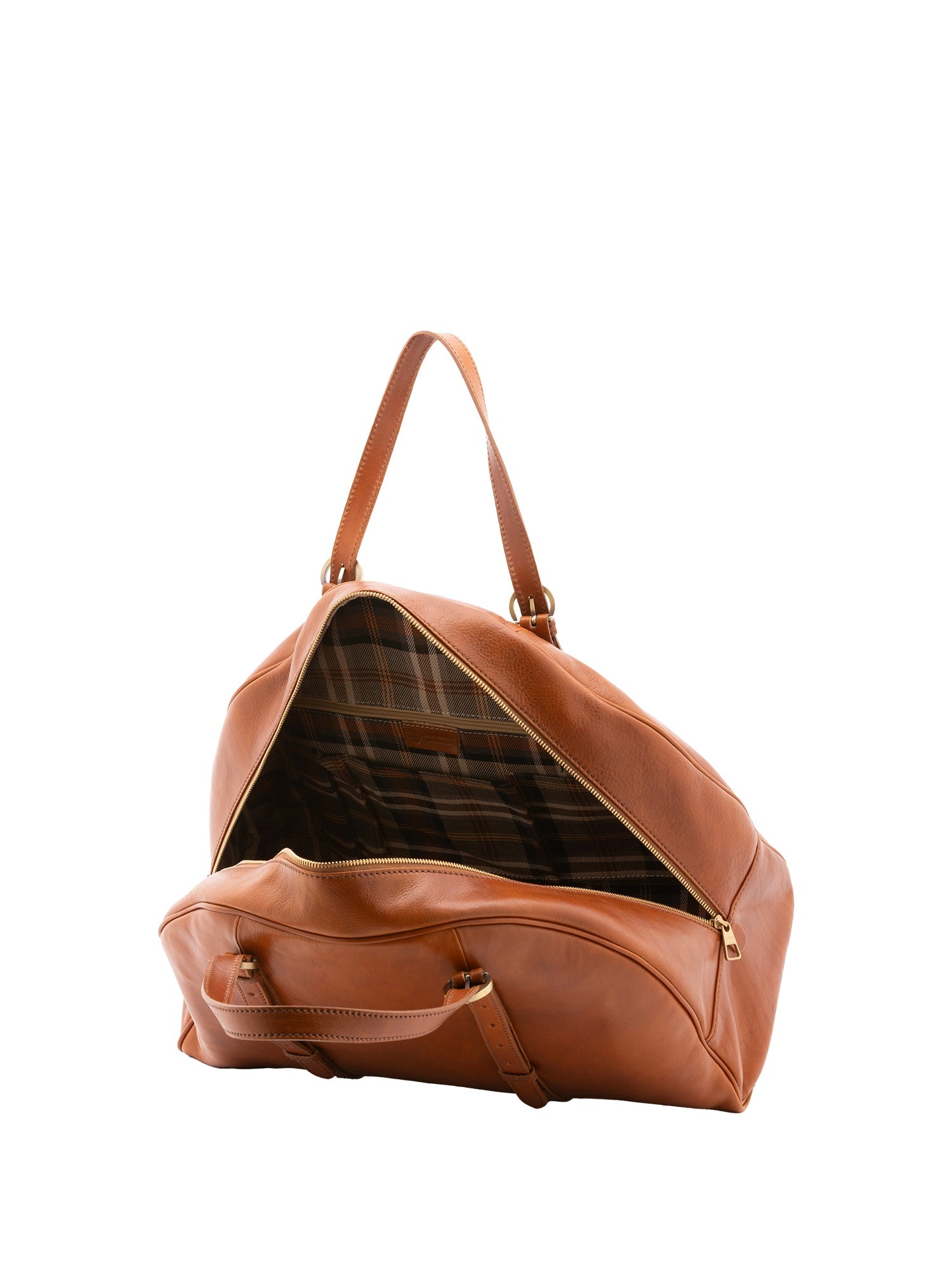 Borsa da viaggio unisex in vera pelle 100% cotone 4589-MIELE Alessia Firenze