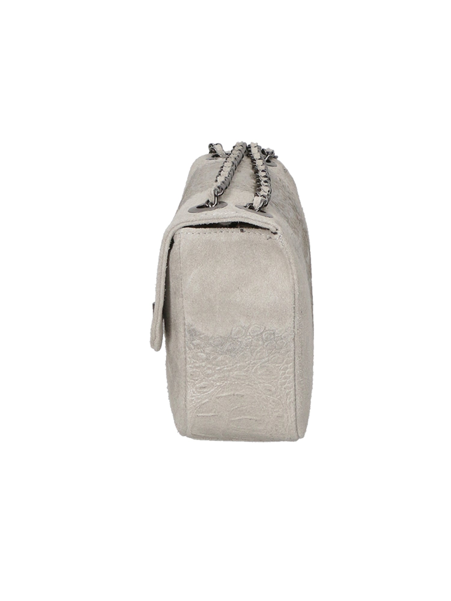 Edvige Borsa a spalla da donna Pelle Croco Stampata 80045-GRIGIO Chiara Ferretti