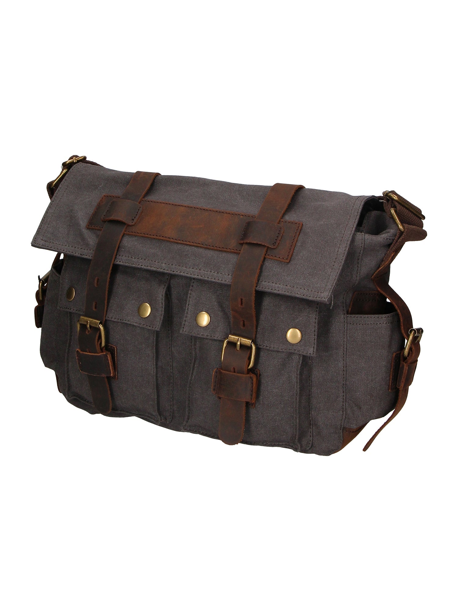 Melania Borsa a spalla unisex Canvas e vera pelle ZG3016-NERO BLACK Chiara Ferretti