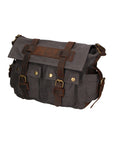 Melania Borsa a spalla unisex Canvas e vera pelle ZG3016-NERO BLACK Chiara Ferretti