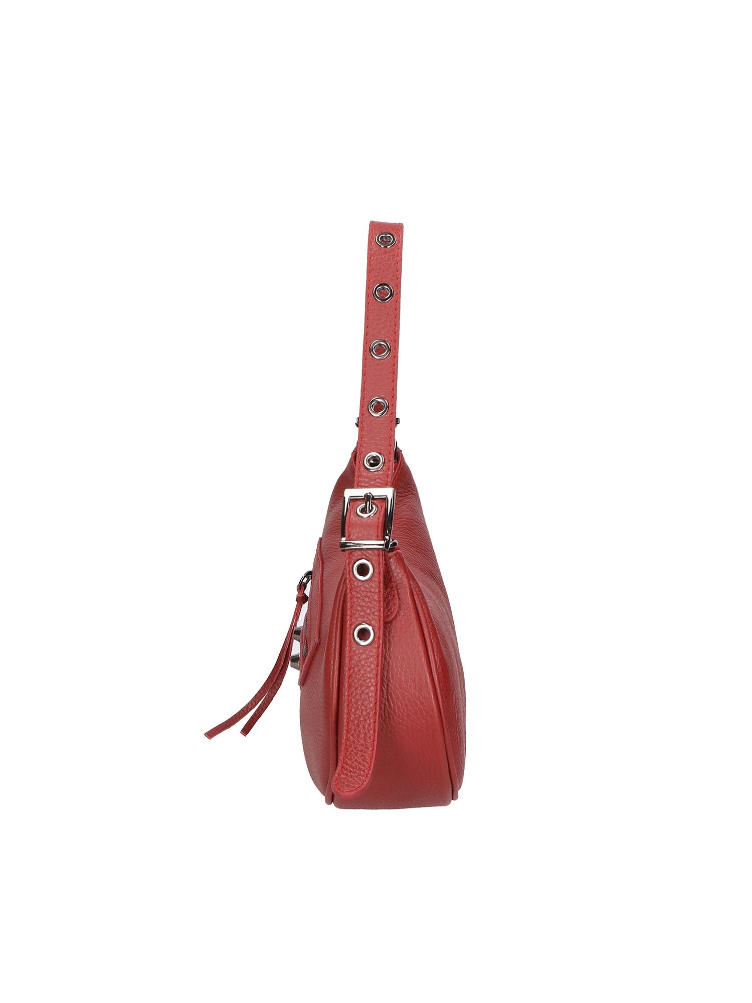 Loredana Damen-Schultertasche aus echtem Leder, hergestellt in Italien, 15 x 30 x 8 cm