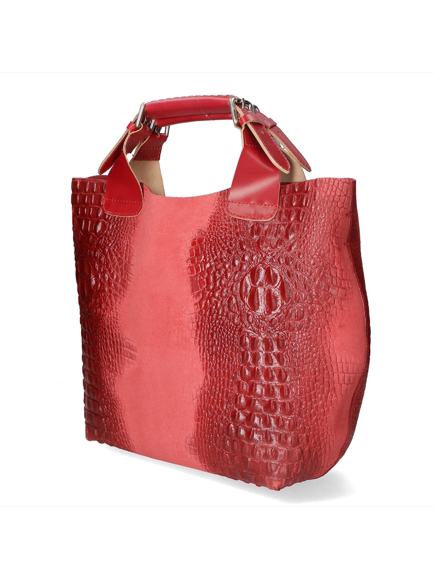 Eufemia Borsa a spalla da donna Pelle Croco Stampata 9007 1-ROSSO Chiara Ferretti