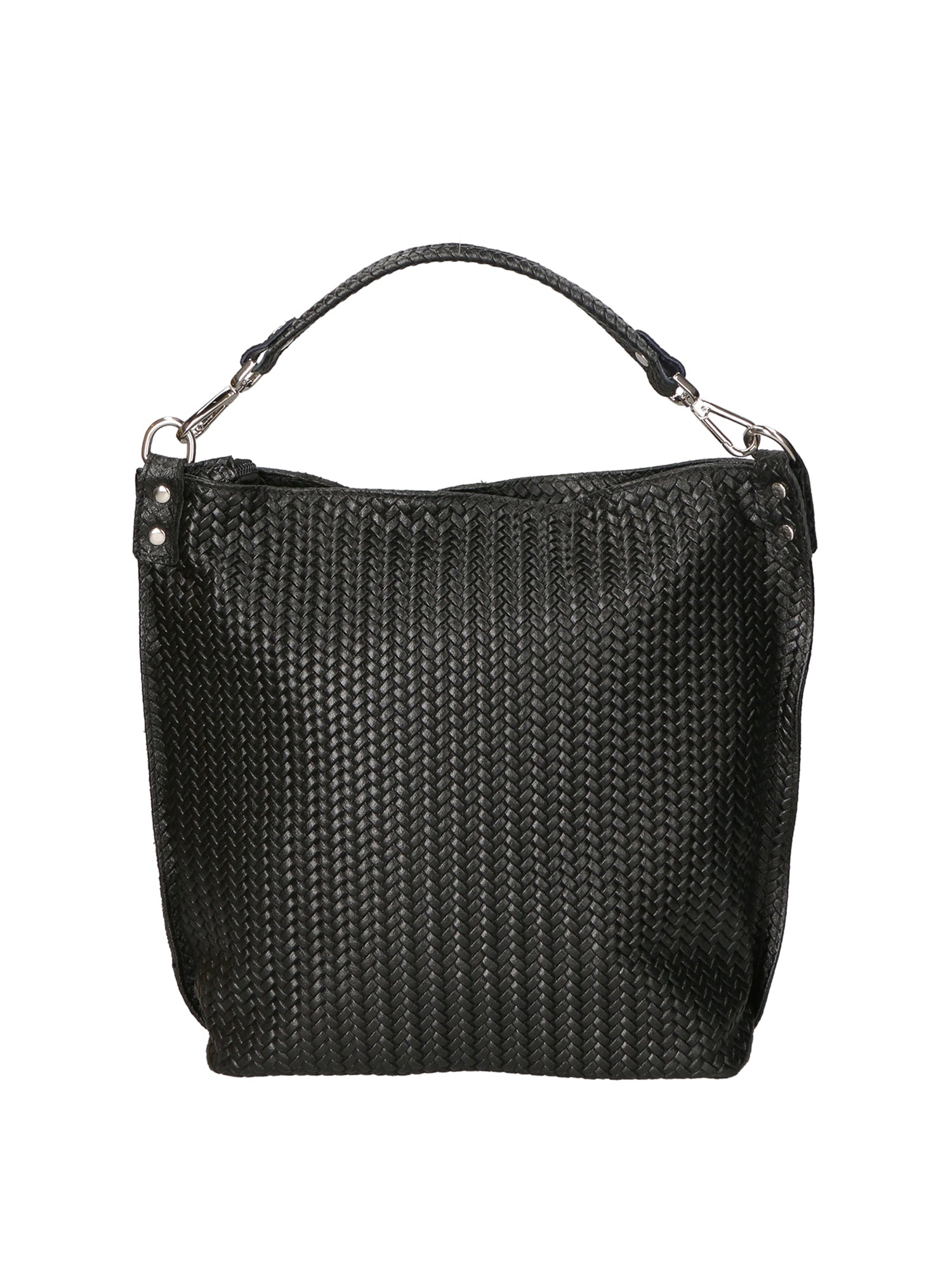 Elga Borsa a spalla da donna Vera pelle 80051-NERO Chiara Ferretti