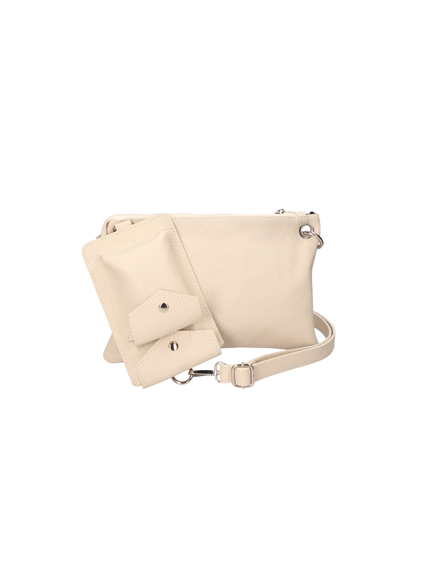 Ifigenia Borsa a tracolla da donna Vera pelle 05932-D37 LATTE MILK Chiara Ferretti