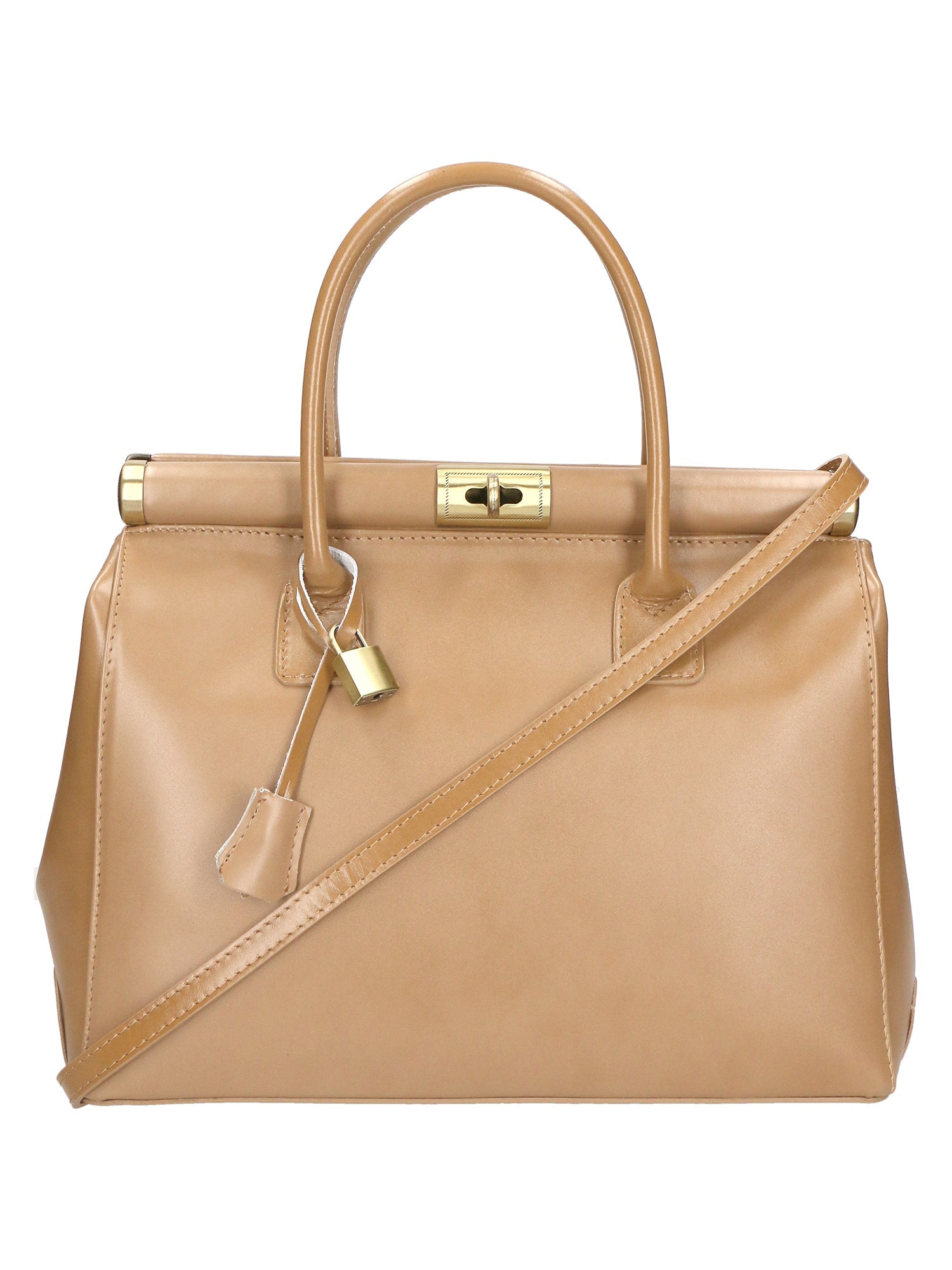 Federica Borsa a mano da donna Vera pelle 9106-FANGO TAUPE Chiara Ferretti
