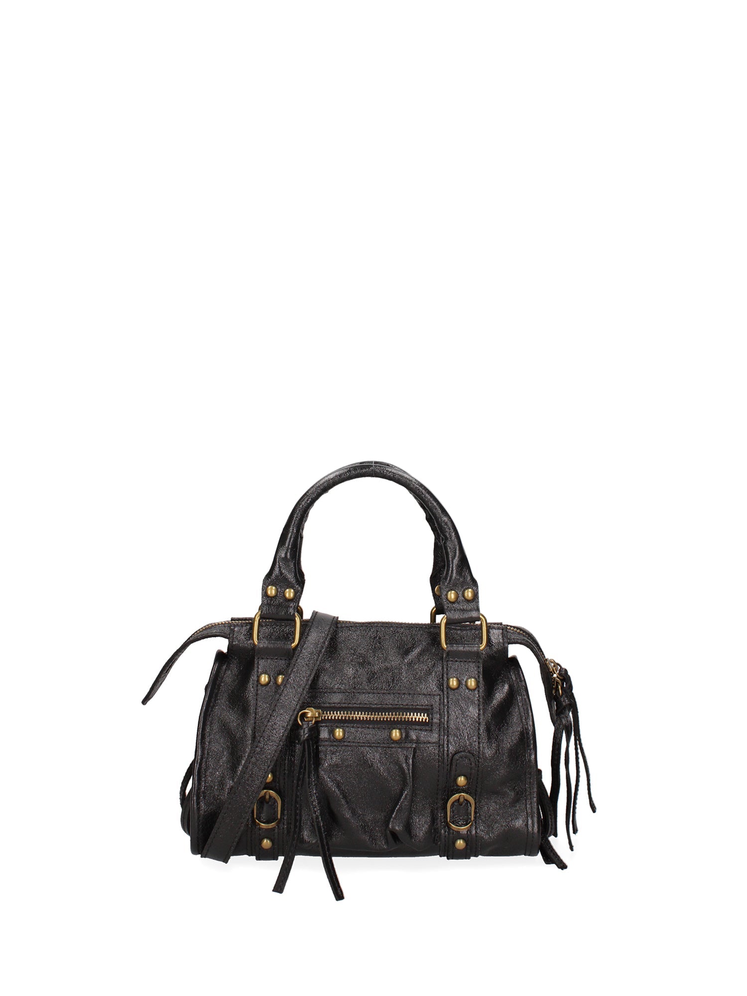 Solara Borsa a spalla da donna Vera pelle 06091 LM-L022 NERO Chiara Ferretti
