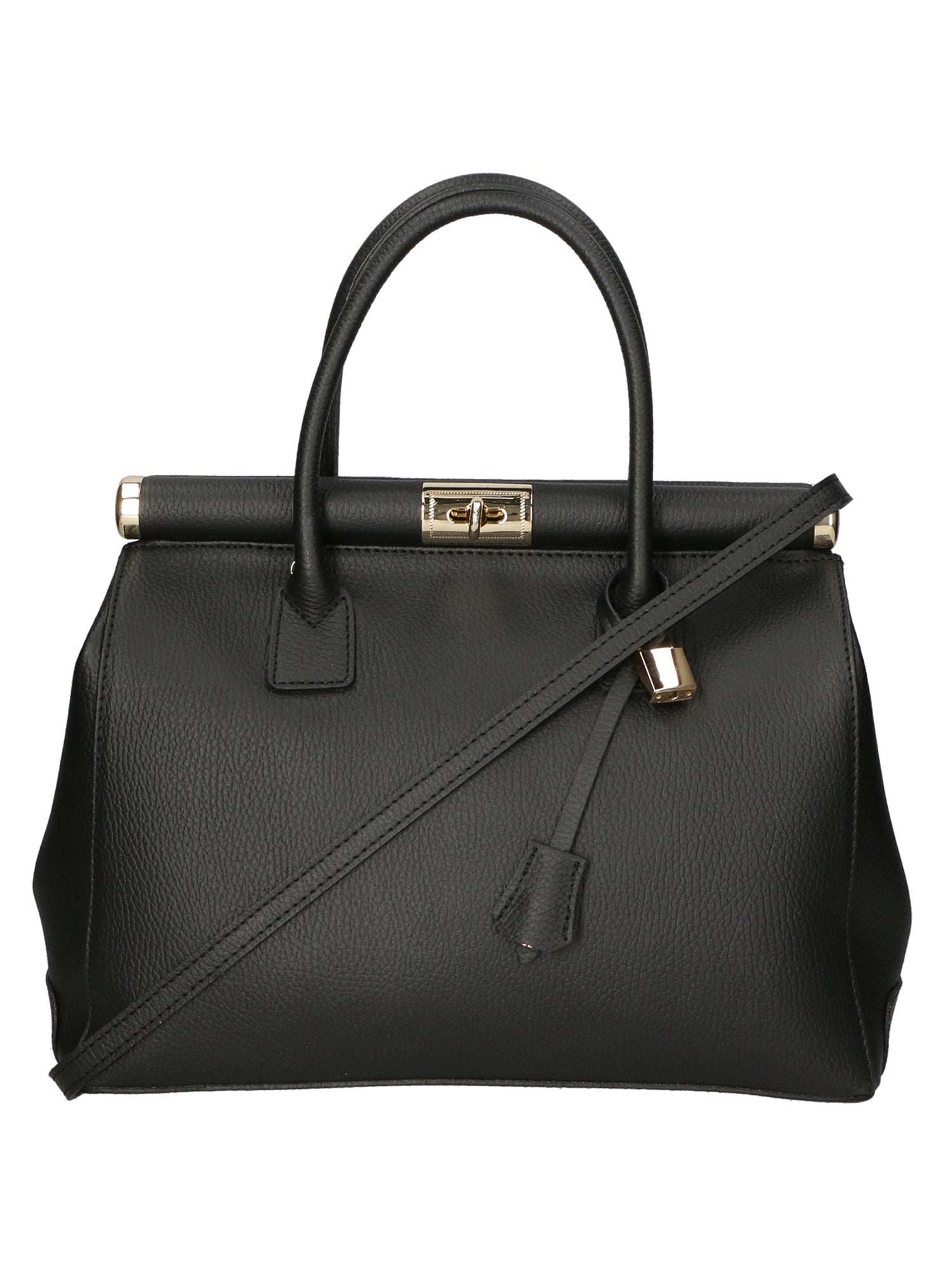 Aleria Borsa a mano da donna Vera pelle 8005-D28 NERO Chiara Ferretti