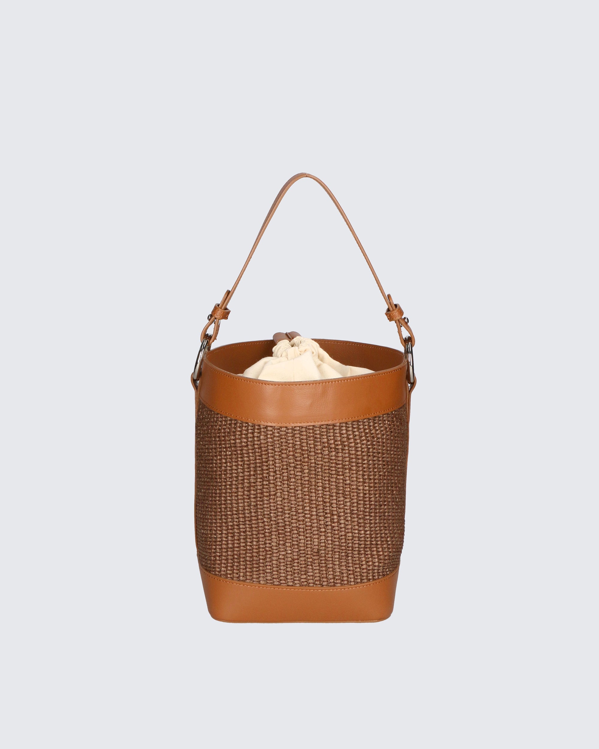 Lisbeth Borsa a secchiello da donna Misto pelle e tessuto 05165-141+S44 CUOIO Chiara Ferretti