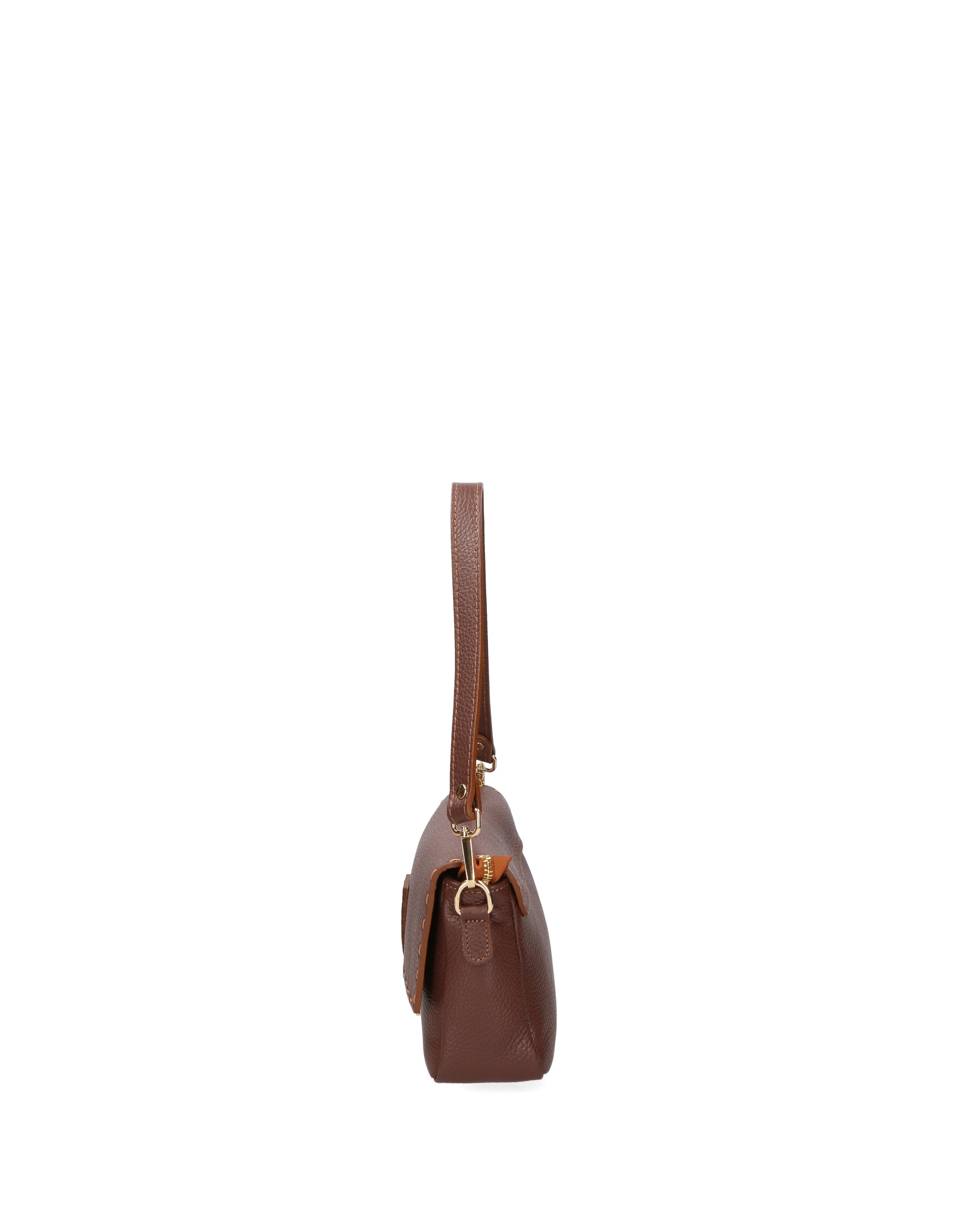 Wally Borsa a spalla da donna Vera pelle 06869-D223 cioccolato Chiara Ferretti