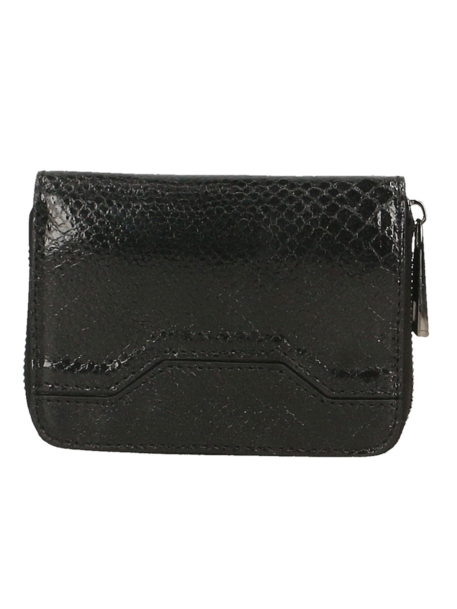 Nohemi Portafoglio donna vera pelle Zip 524072-NERO BLACK Chiara Ferretti