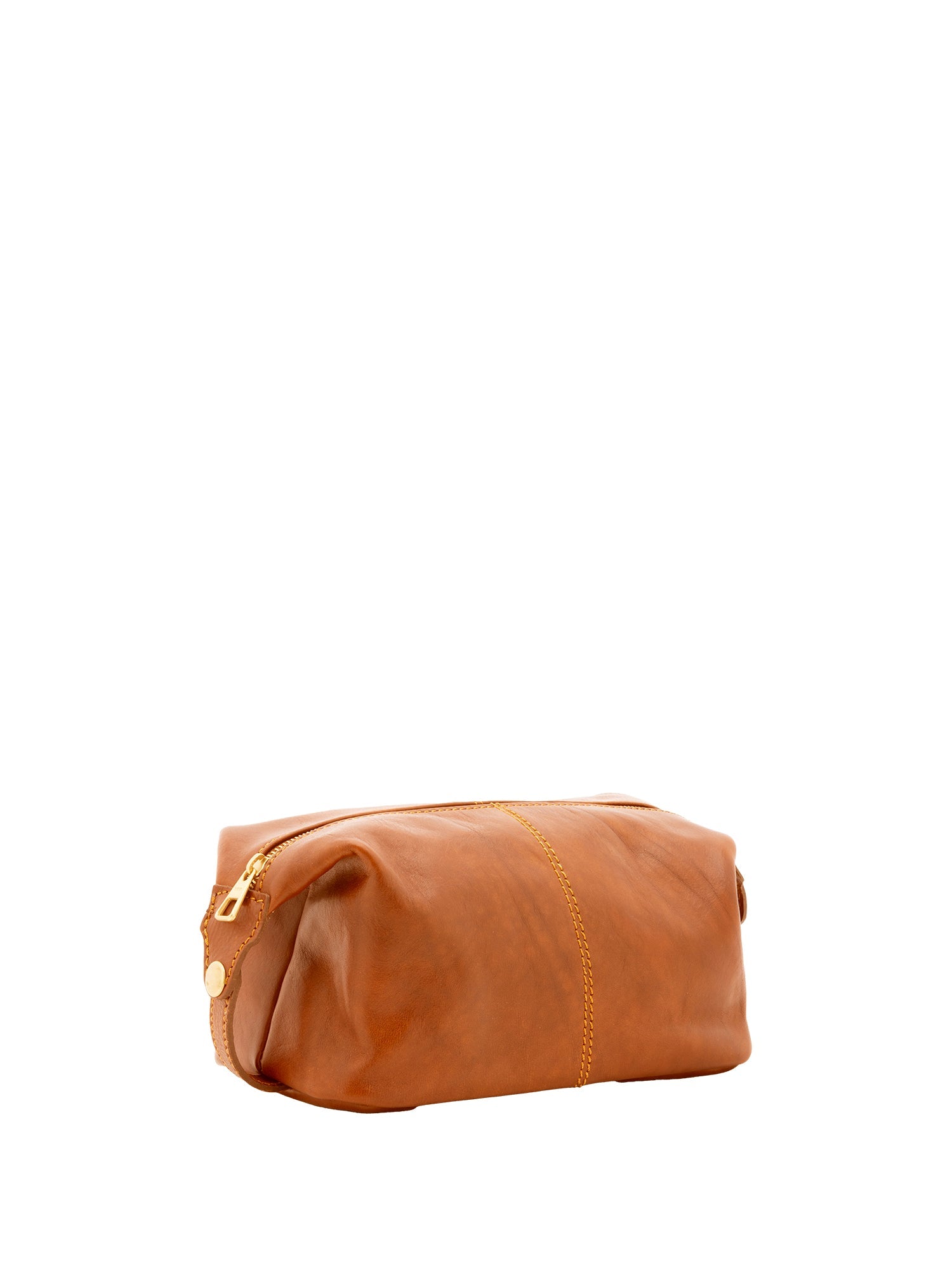 Pochette unisex in vera pelle Made in Italy 4404-MIELE Alessia Firenze