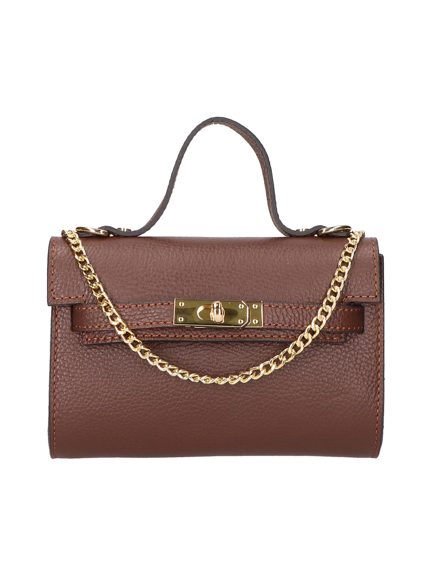 Uma Borsa a mano da donna Vera pelle 06525-D223 cioccolato Chiara Ferretti
