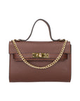 Uma Borsa a mano da donna Vera pelle 06525-D223 cioccolato Chiara Ferretti