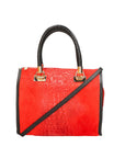 Edna Borsa a bauletto da donna Pelle e camoscio stampato croco 80044-023 ROSSO Chiara Ferretti