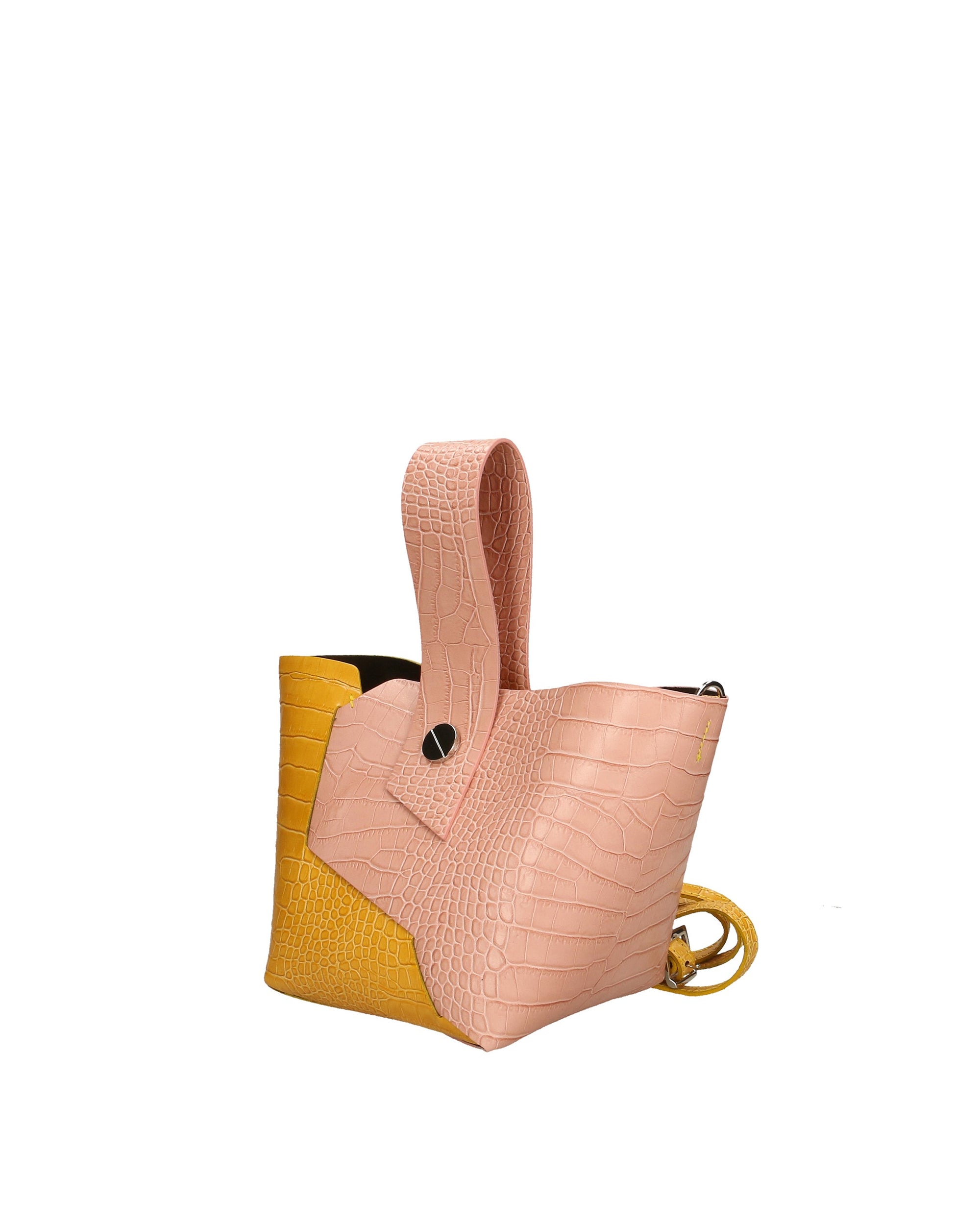 Ombretta Borsa a mano da donna Vera pelle 00643-C68+C36 ROSA PINK+SENAPE MUSTARD Chiara Ferretti