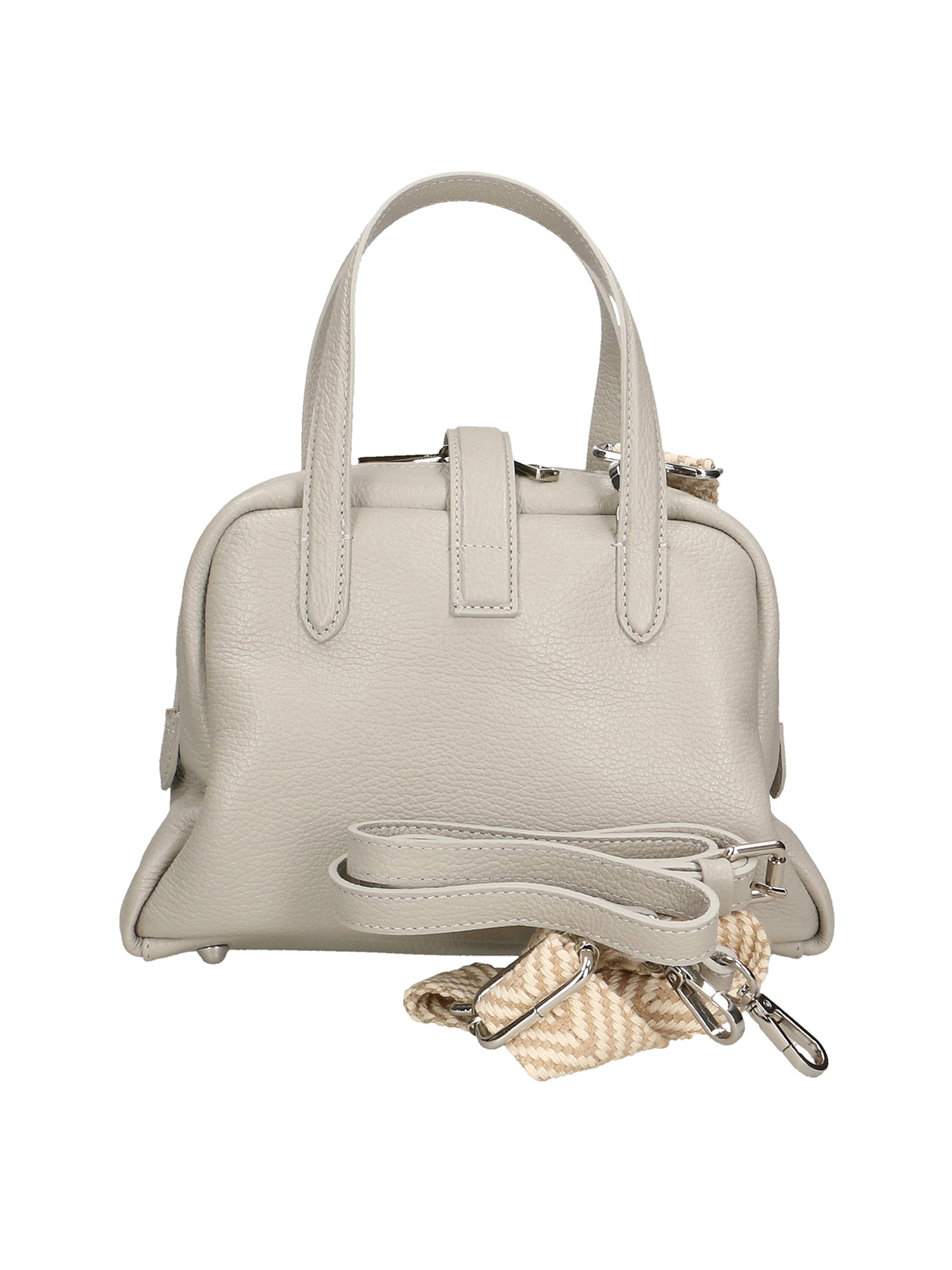 Orietta Borsa a mano da donna Vera pelle 01669-D86 GRIGIO PERLA PEARL GREY Chiara Ferretti