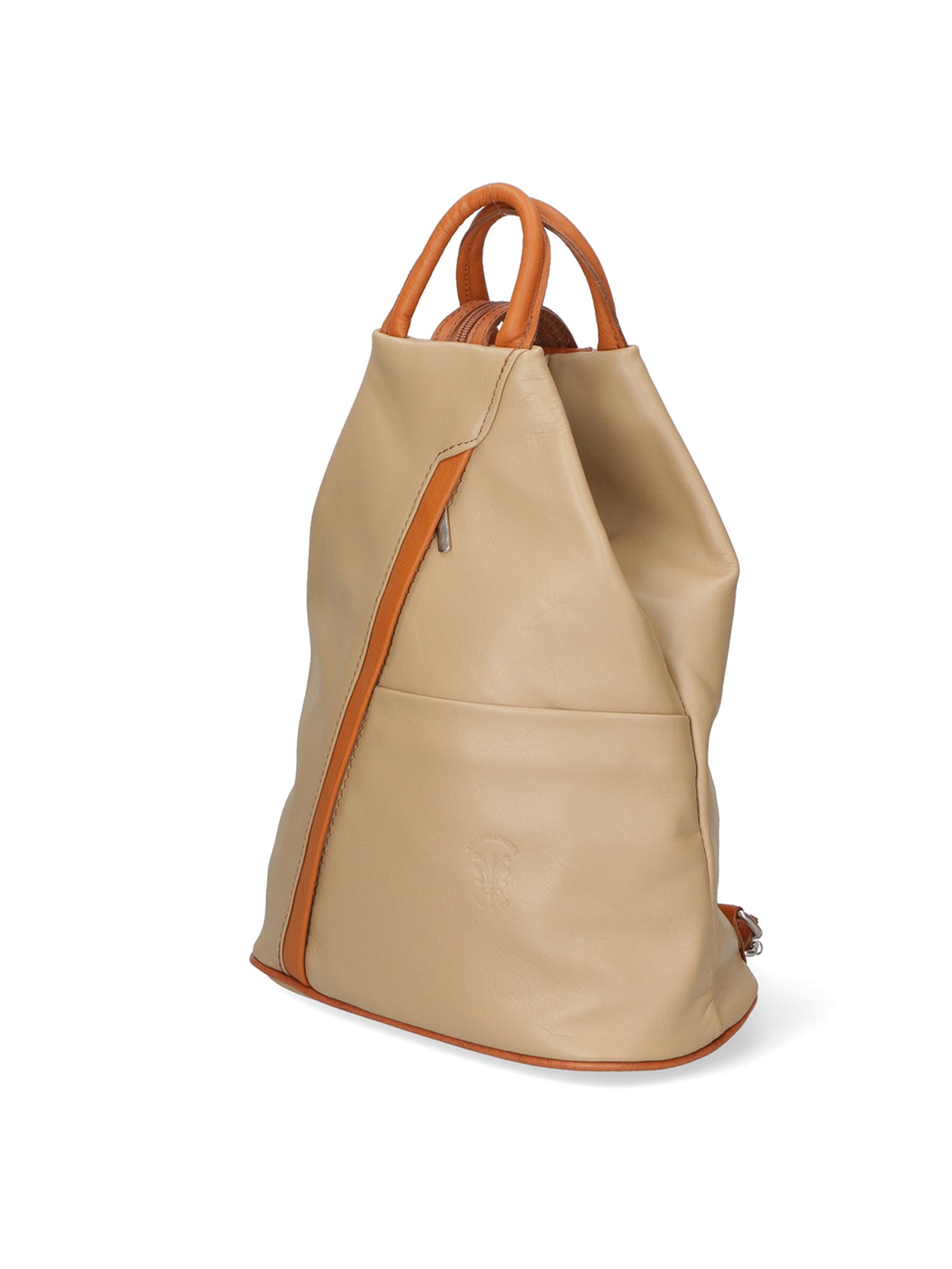 Erika Zaino da donna in vera pelle Casual 80072-TAUPE-CUOIO Chiara Ferretti