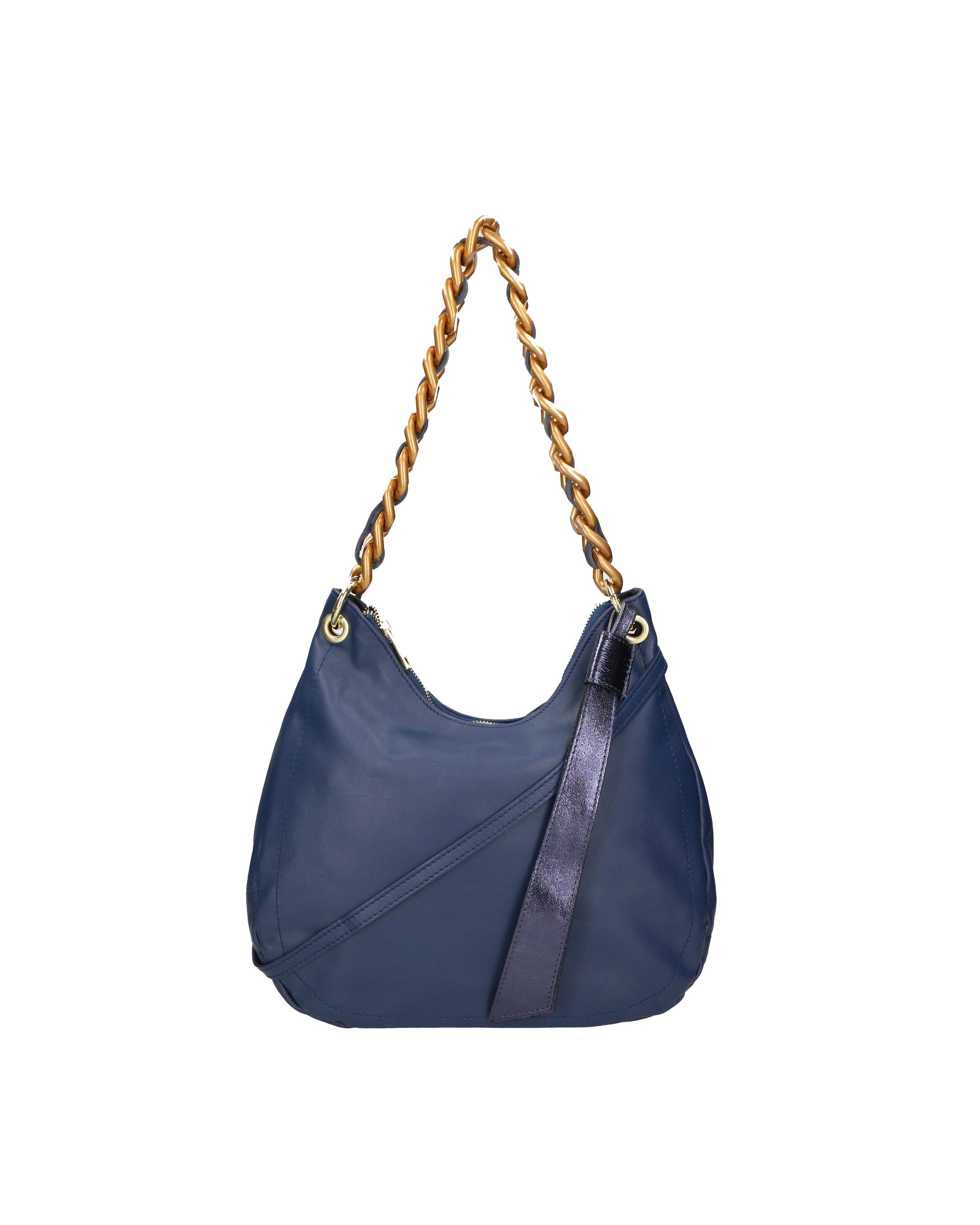 Artemisia Borsa a spalla da donna Vera pelle 05462-S24 BLU JEANS+L033 BLU Chiara Ferretti