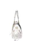 Novara Borsa a spalla da donna Vera pelle 06090 LM-L001 ARGENTO Chiara Ferretti