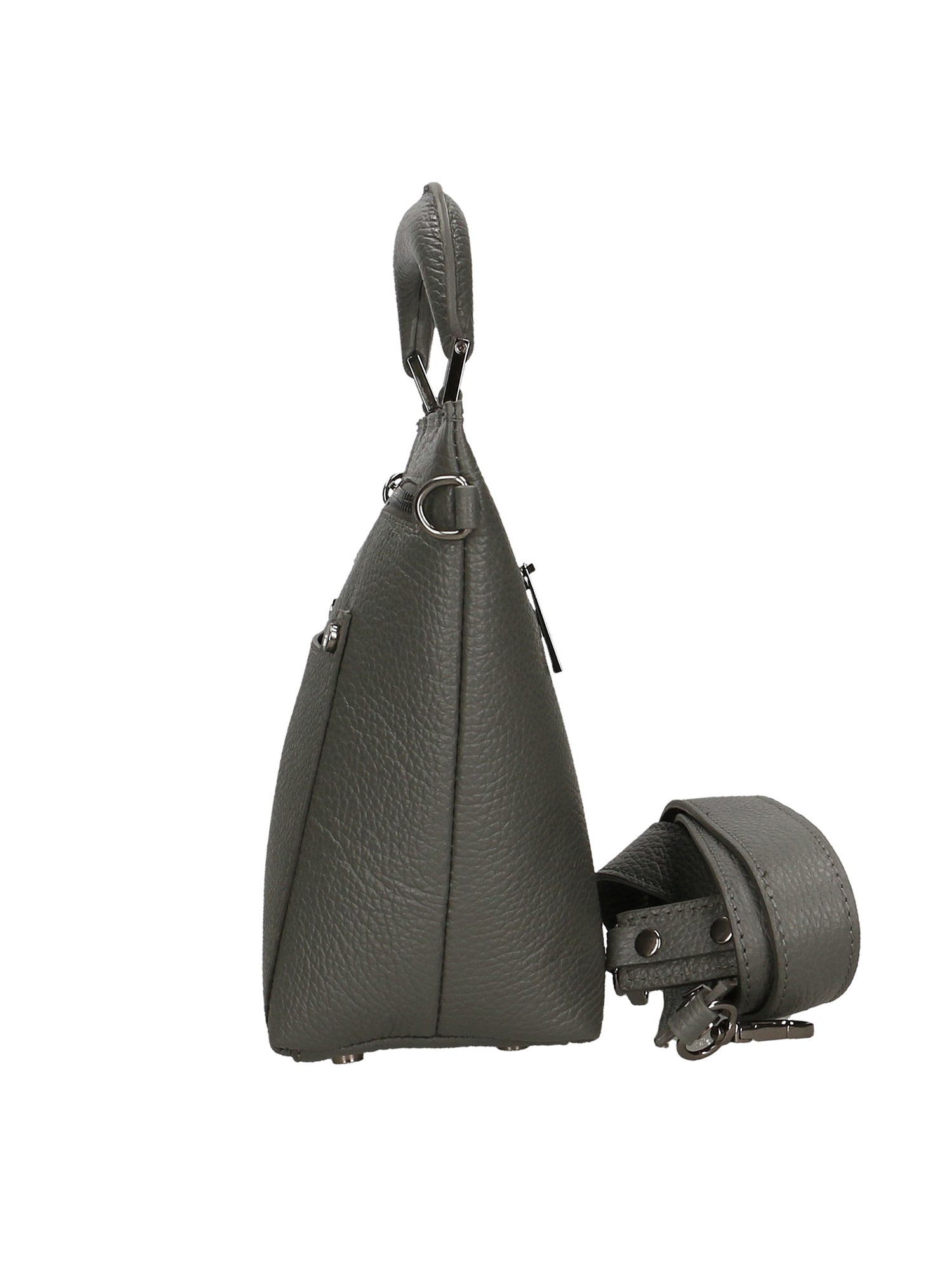 Luciana Borsa a mano da donna Vera pelle 02209-D27 GRIGIO SCURO DARK GREY Chiara Ferretti