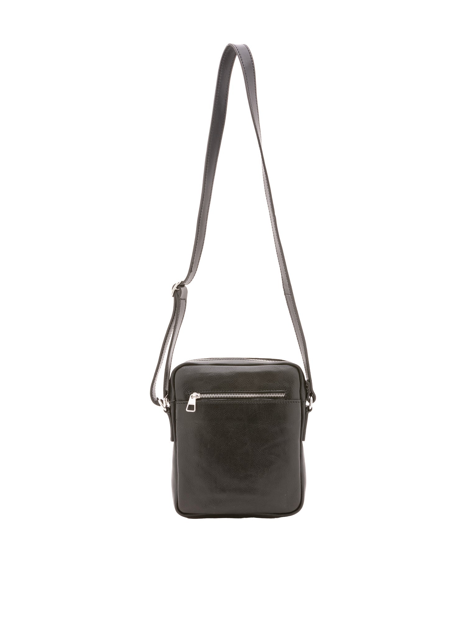 Borsa a tracolla uomo vera pelle Made in Italy 4313-NERO Alessia Firenze
