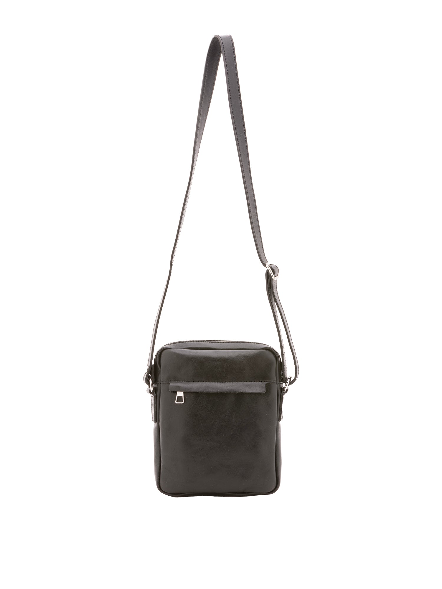 Borsa a tracolla uomo vera pelle Made in Italy 4313-NERO Alessia Firenze