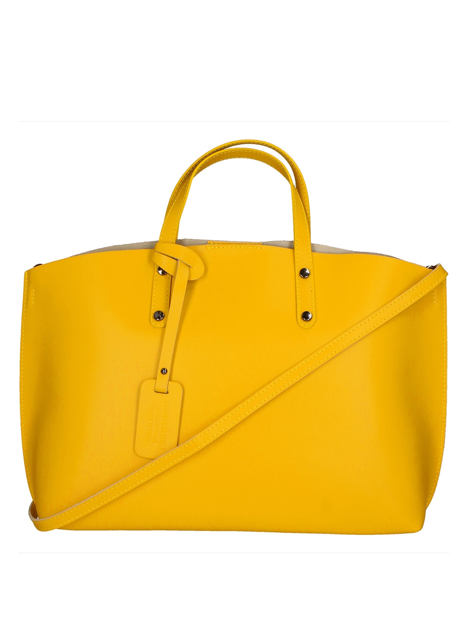 Lumena Borsa a mano da donna Vera pelle 2094-L224 GIALLO Chiara Ferretti