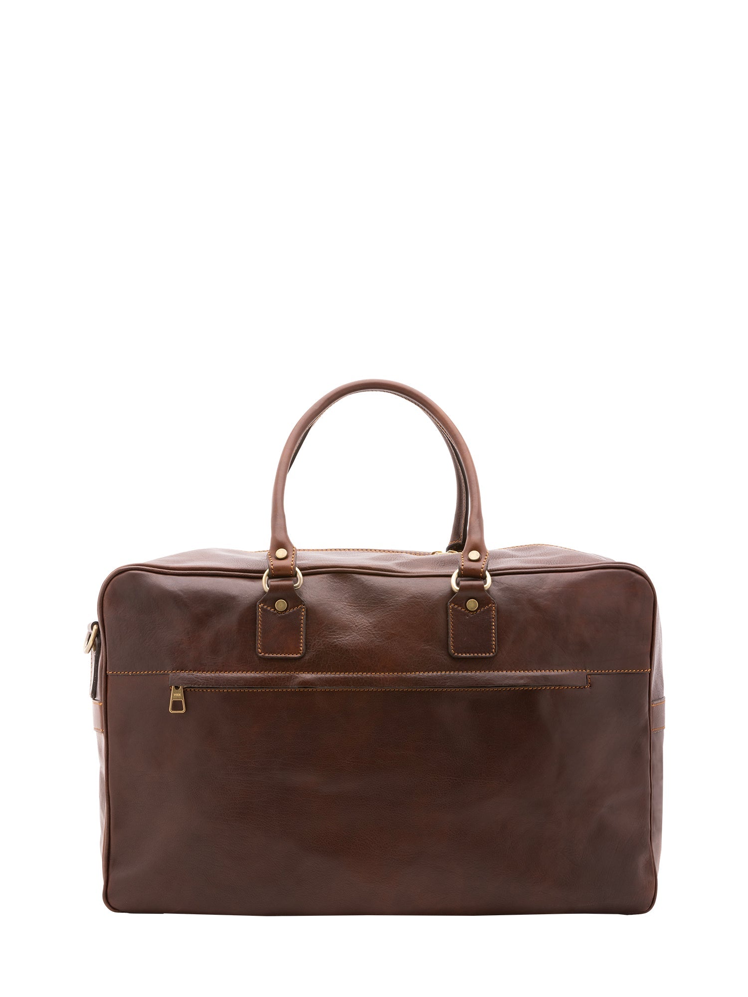 Borsa da viaggio unisex vera pelle 100% cotone 4562-TESTA DI MORO Alessia Firenze
