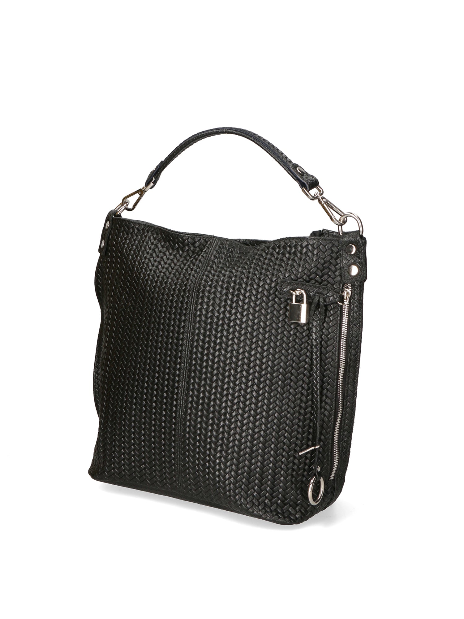 Elga Borsa a spalla da donna Vera pelle 80051-NERO Chiara Ferretti