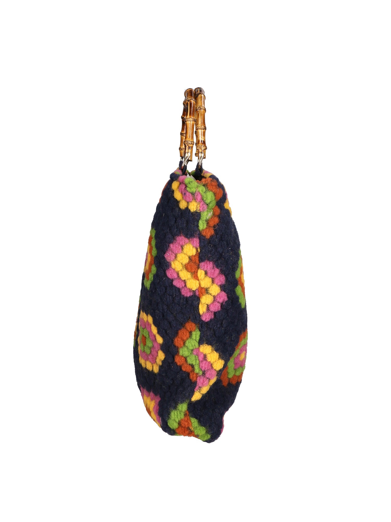 Luana Borsa a mano da donna Lana e vera pelle 04466-NERO Chiara Ferretti
