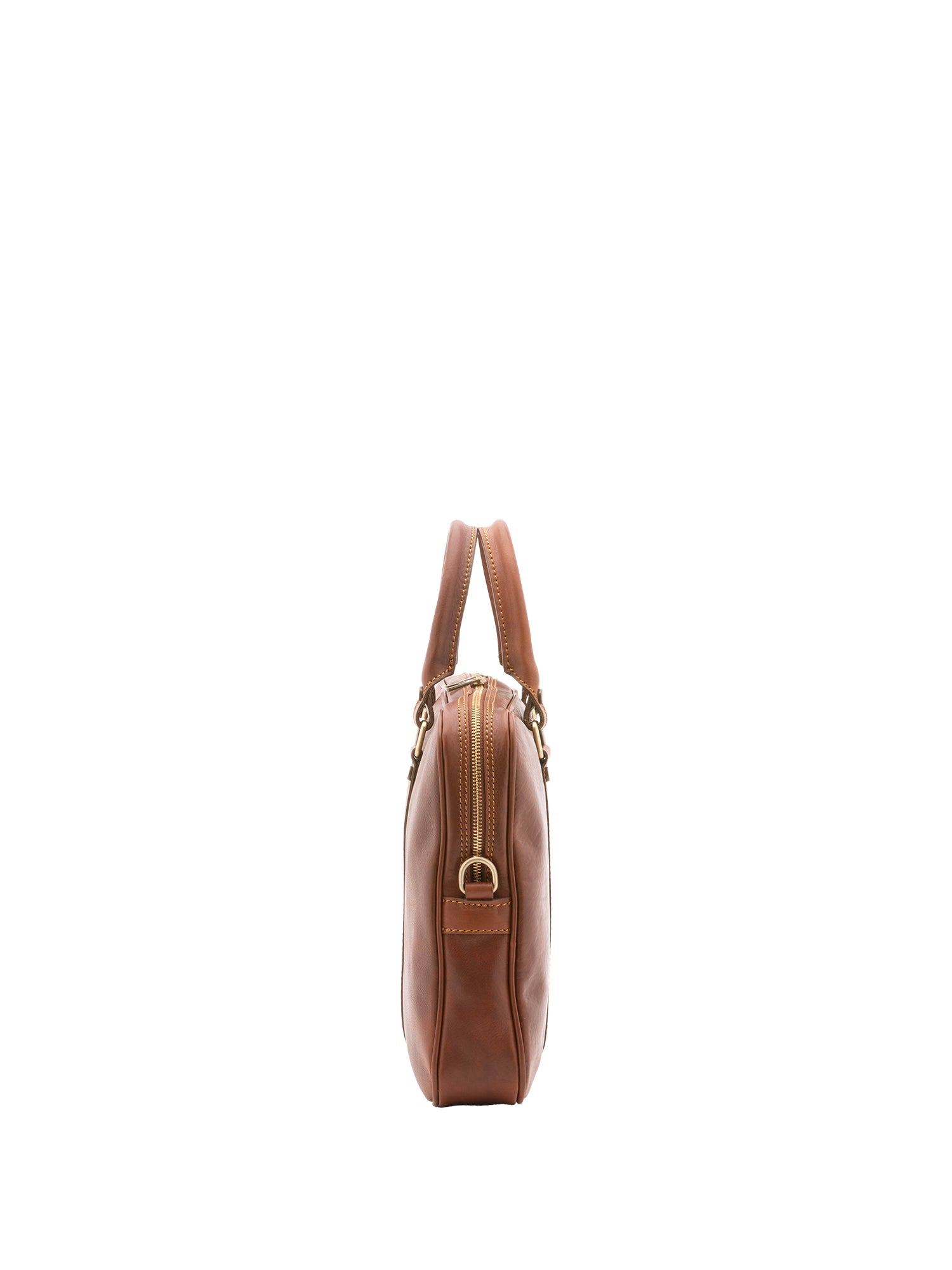 Borsa a mano unisex in vera pelle Made in Italy 4540-MARRONE Alessia Firenze