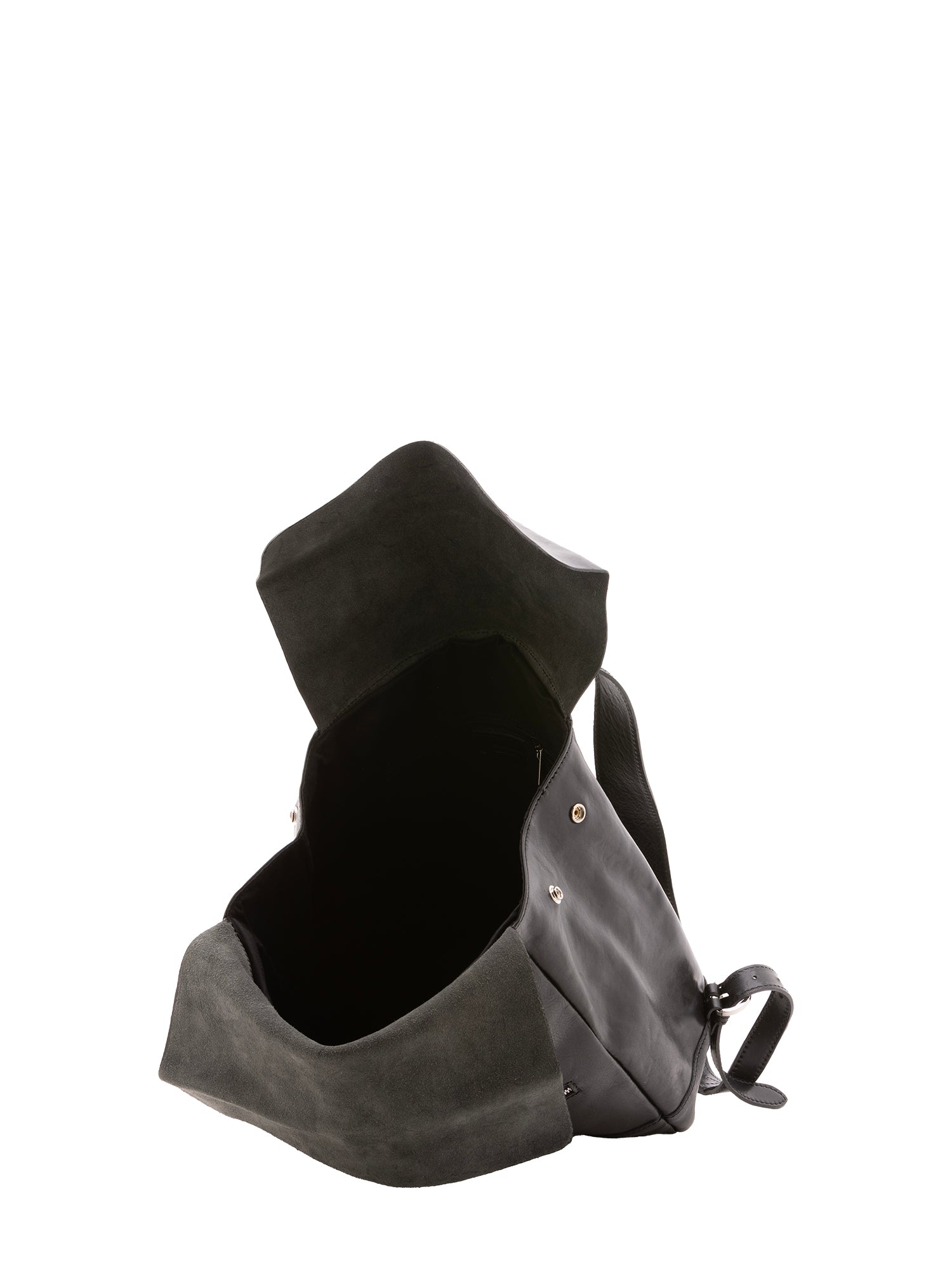 Zaino unisex in vera pelle 100% cotone 4590-NERO Alessia Firenze