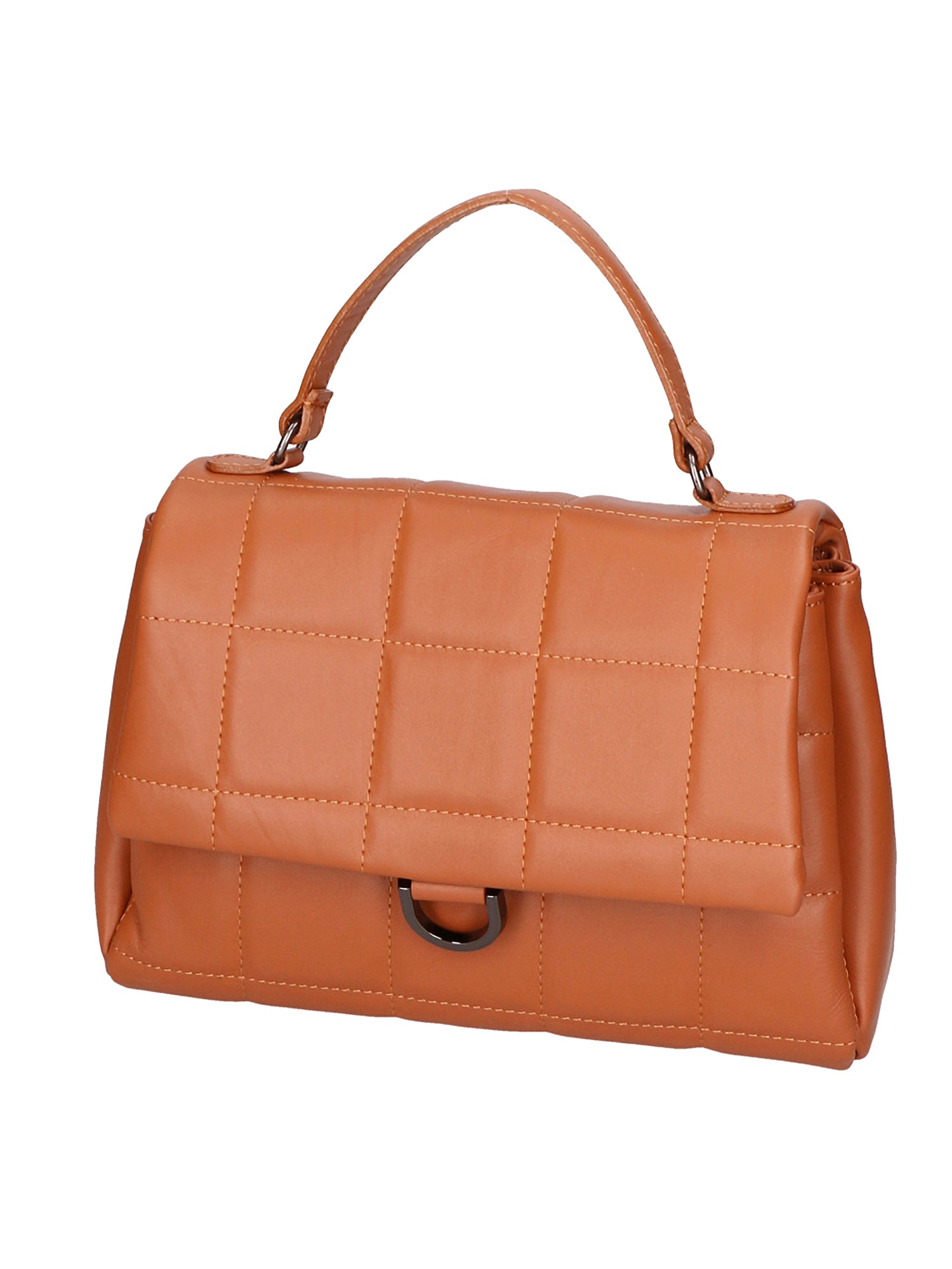 Purple Women's Handbag in Genuine Leather Made in Italy 17x28x7 cm