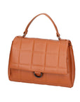 Purple Women's Handbag in Genuine Leather Made in Italy 17x28x7 cm