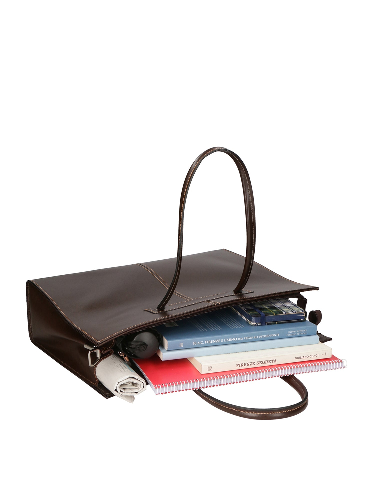 Eugenia Damenhandtasche aus echtem Leder, hergestellt in Italien, 29 x 40 x 10 cm