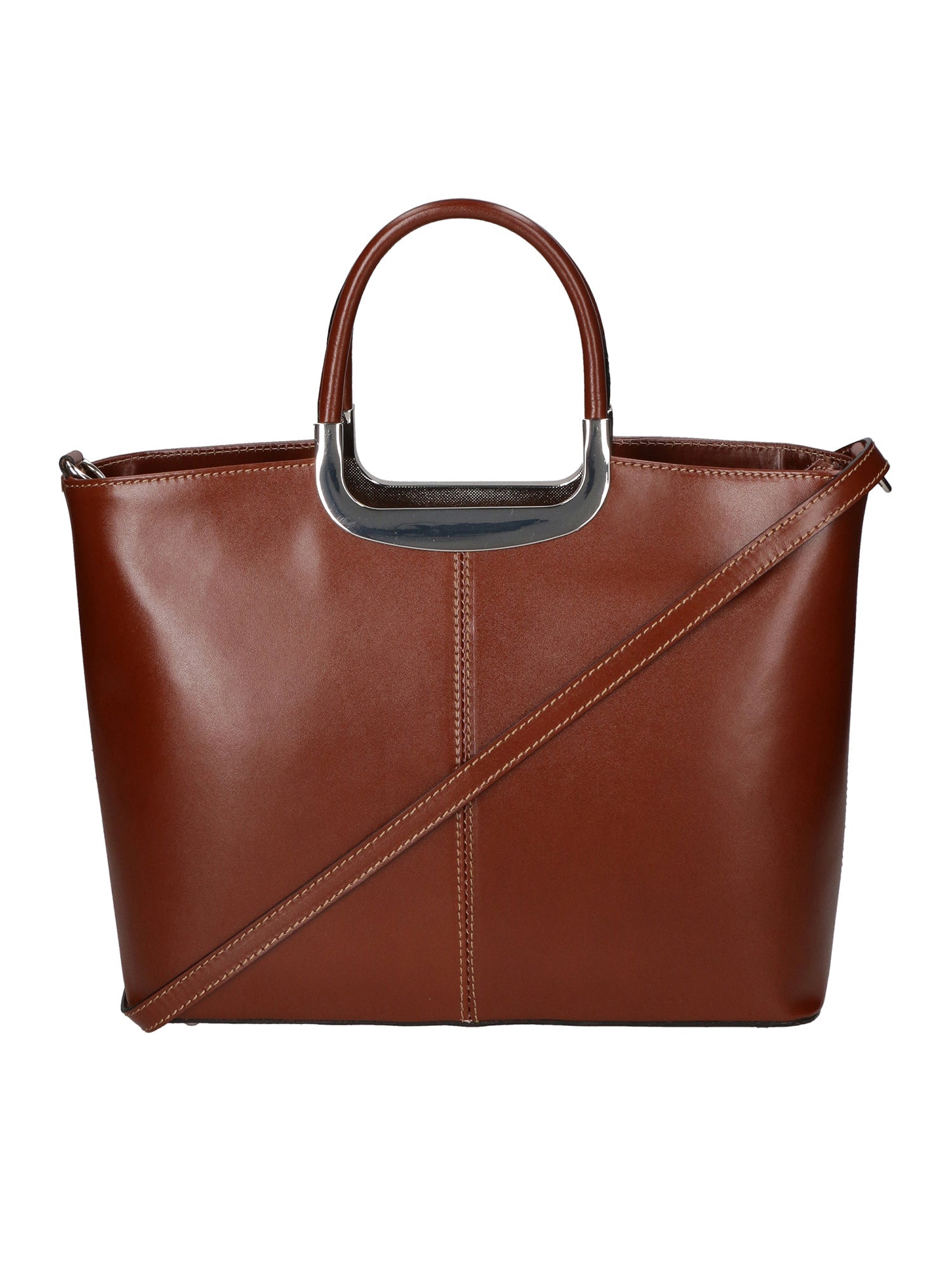 Francesca Borsa a mano da donna 100% pelle 9133-MARRONE BROWN Chiara Ferretti