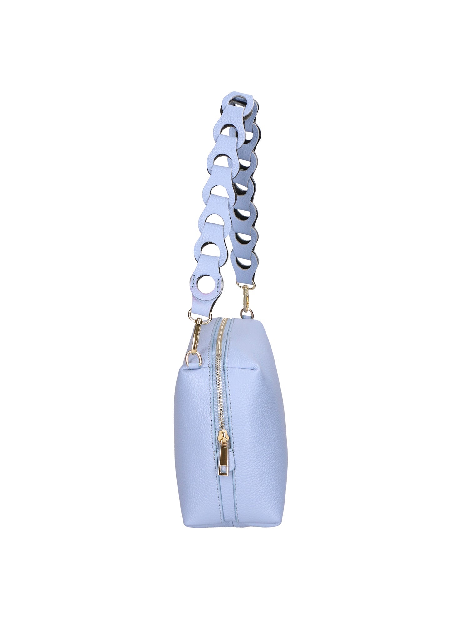 Livia Borsa a spalla da donna Vera pelle 06443-AZZURRO Chiara Ferretti