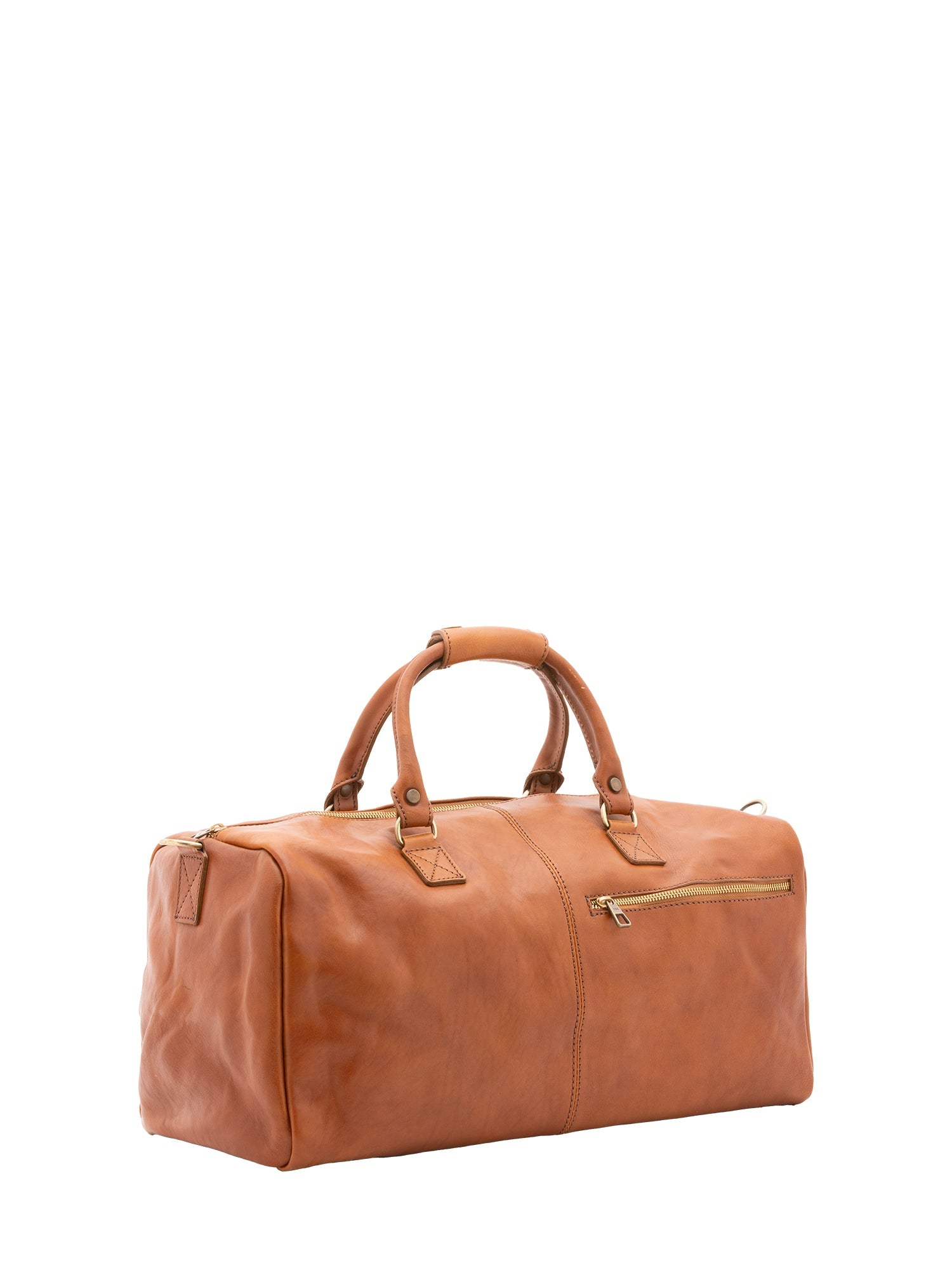 Borsa da viaggio unisex in vera pelle 100% cotone 4311-MIELE Alessia Firenze