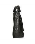 Eufemia Borsa a spalla da donna Pelle Croco Stampata 9007 1-NERO Chiara Ferretti