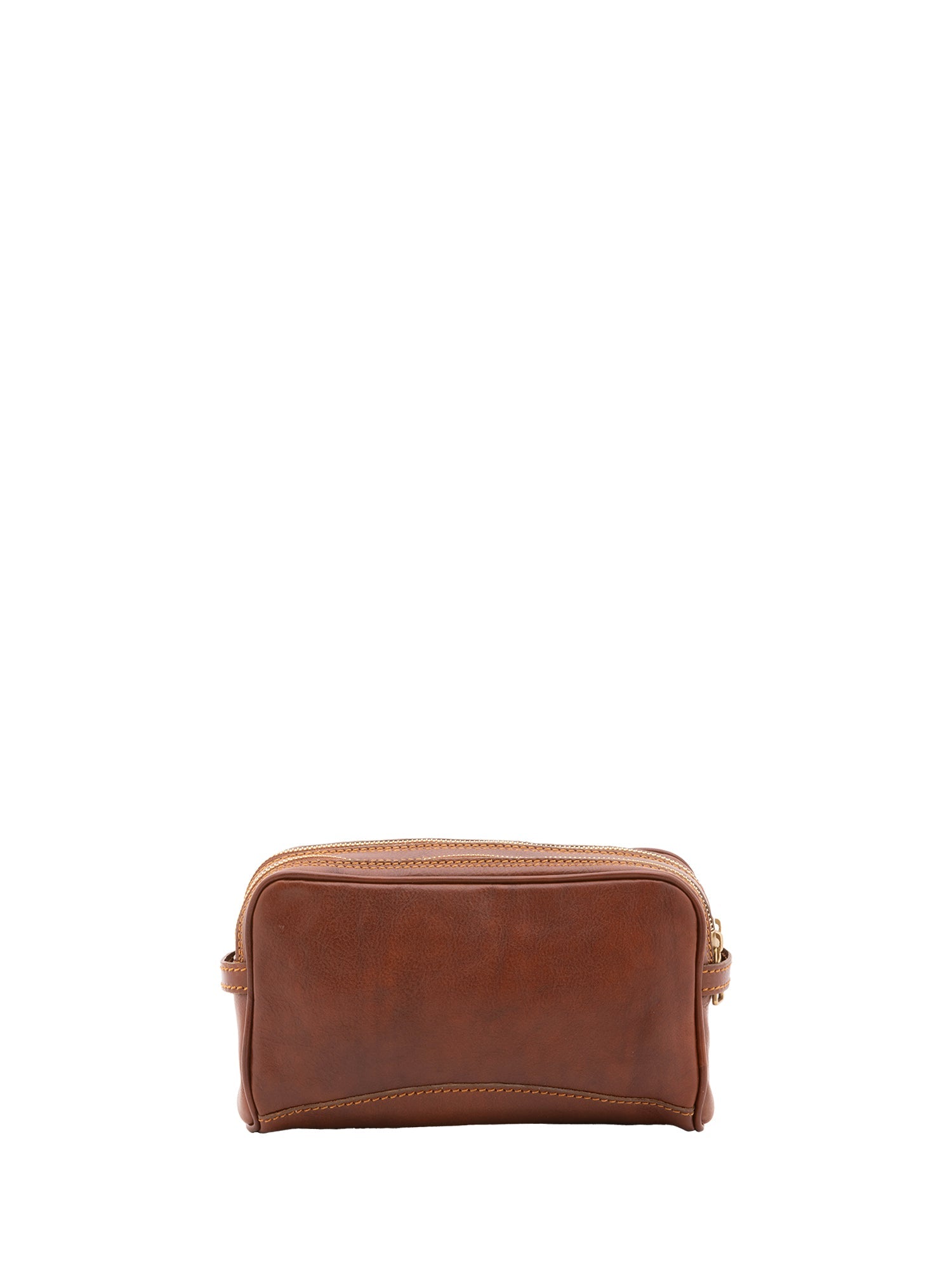 Pochette unisex in vera pelle Made in Italy 4401-MARRONE Alessia Firenze