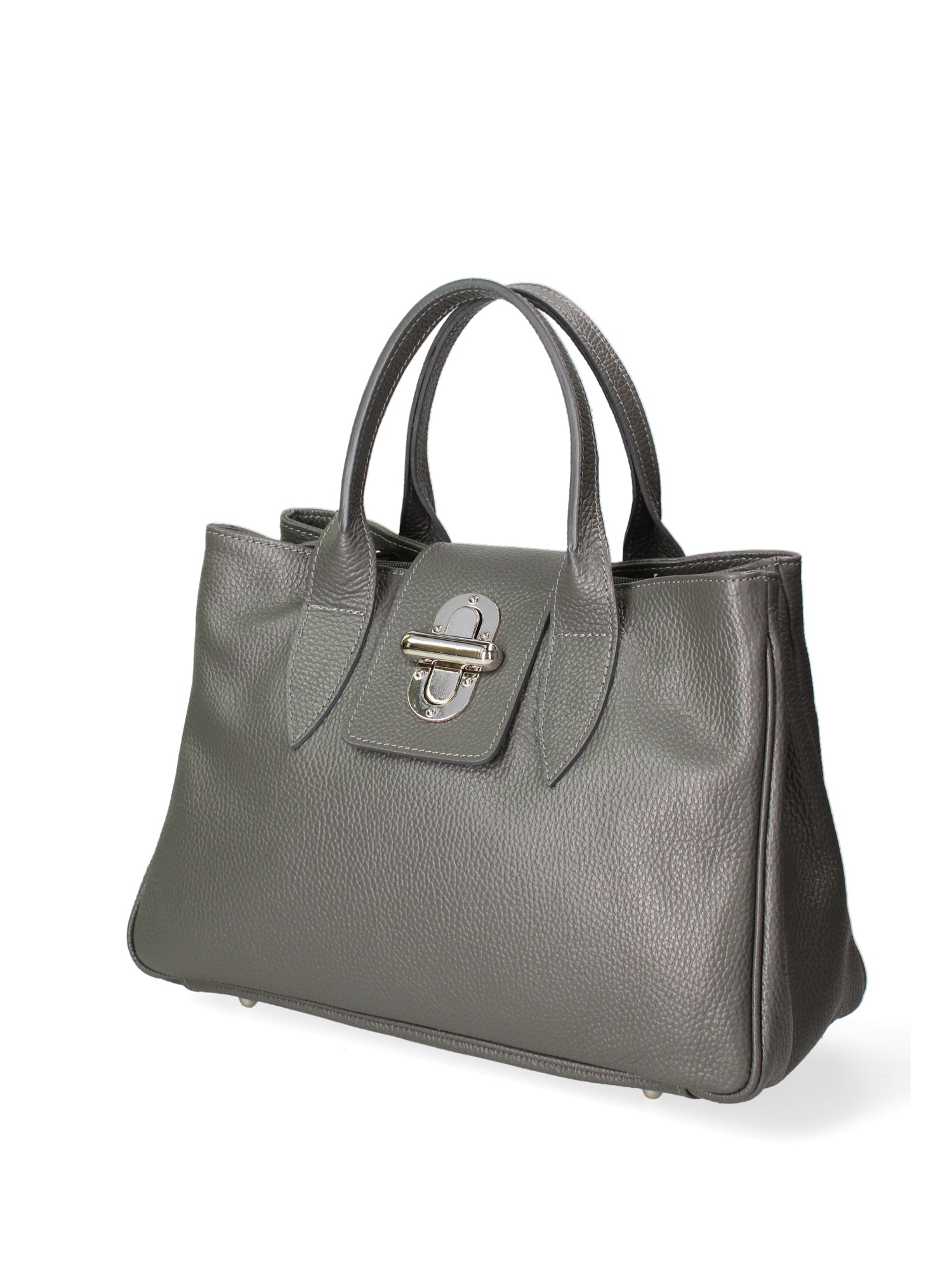 Ascoli Borsa a mano da donna Pelle stampata cocco 7718-D27 CENERE Chiara Ferretti